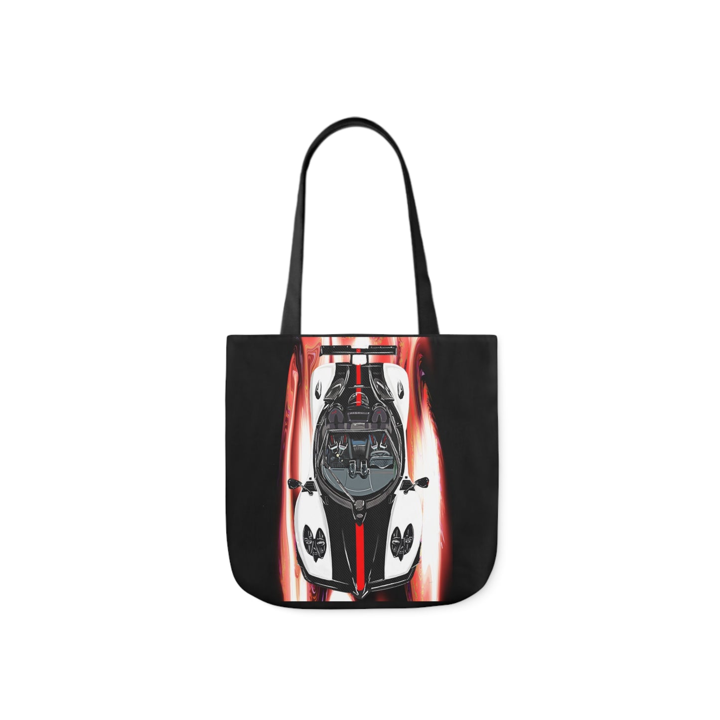 White Pagani Zonda R Canvas Tote Bag, 5-Color Straps