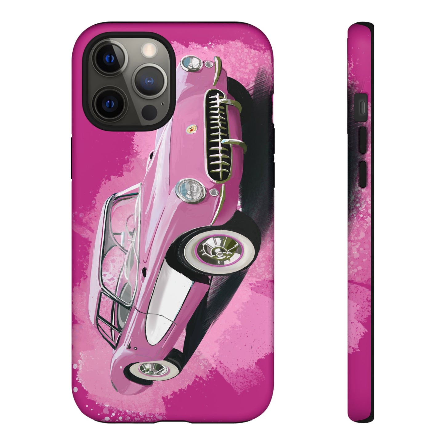 Pink Corvette Case iPhone 16 15 14 13 12 11 Pro max Samsung Galaxy Pixel Tough