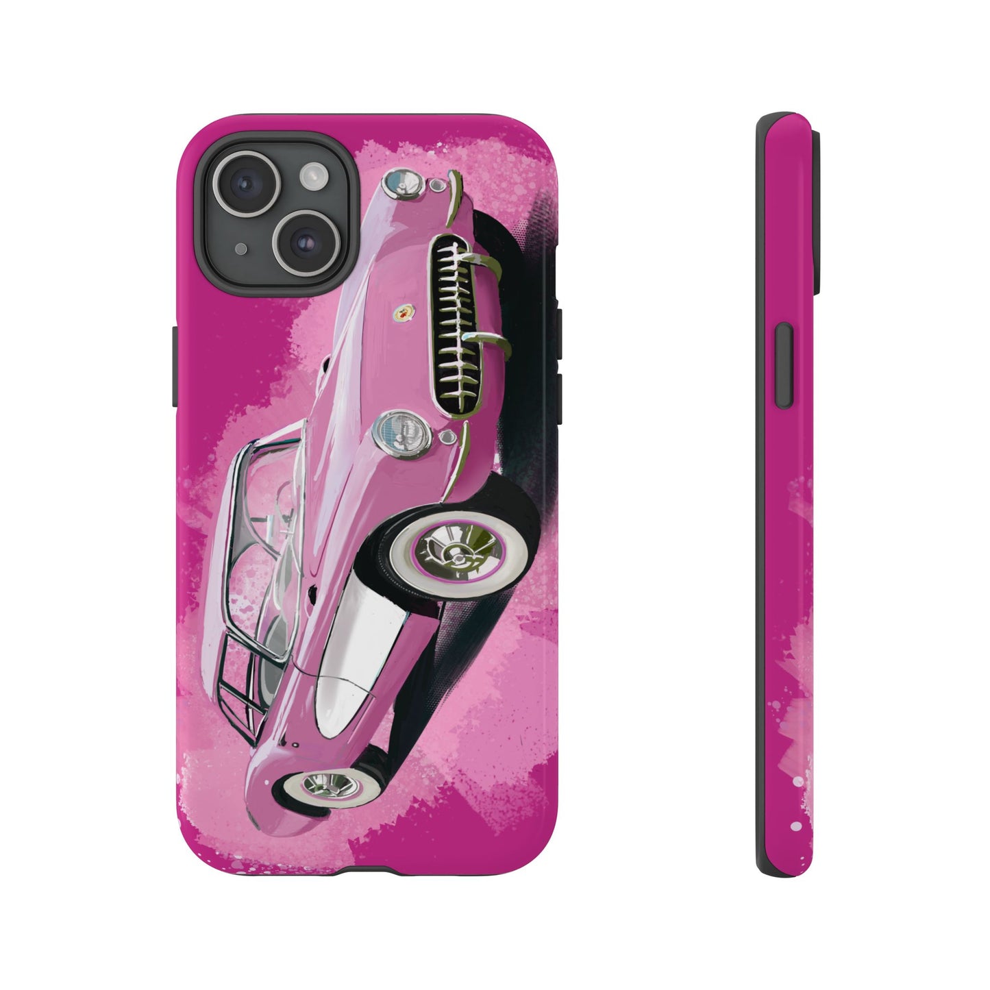 Pink Corvette Case iPhone 16 15 14 13 12 11 Pro max Samsung Galaxy Pixel Tough