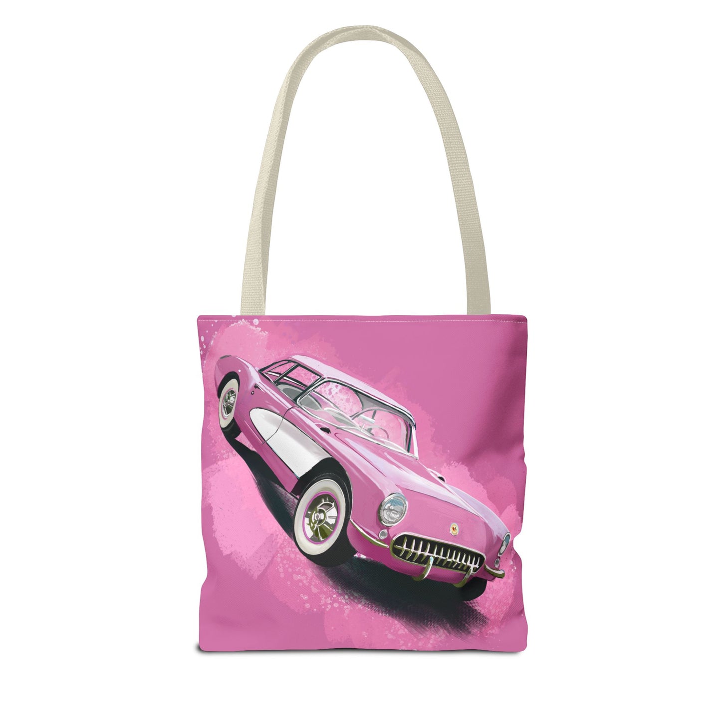 57 pink Corvette Tote Bag shopping Library Carry(AOP) brand new