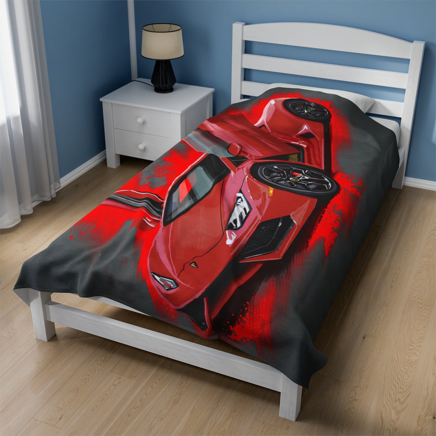 Red Lamborghini huracan  Velveteen Plush Blanket