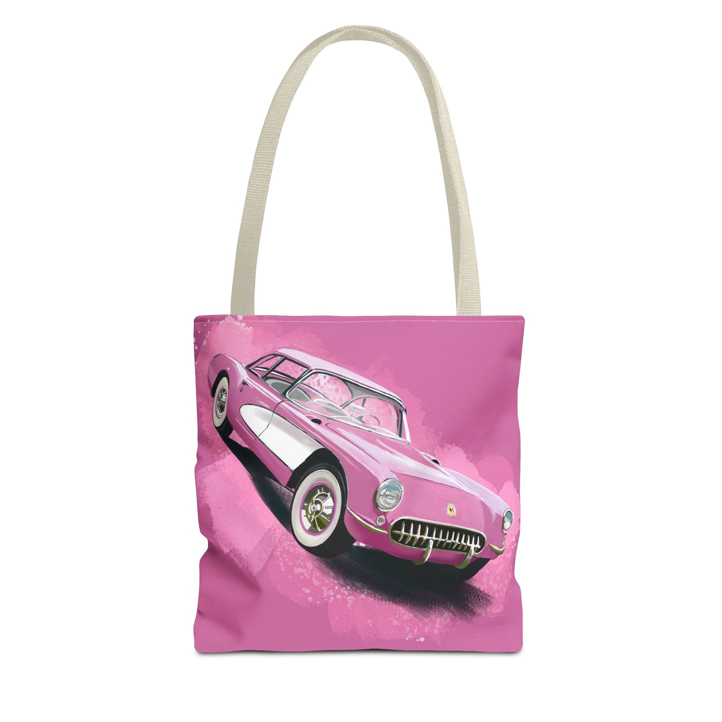 57 pink Corvette Tote Bag shopping Library Carry(AOP) brand new