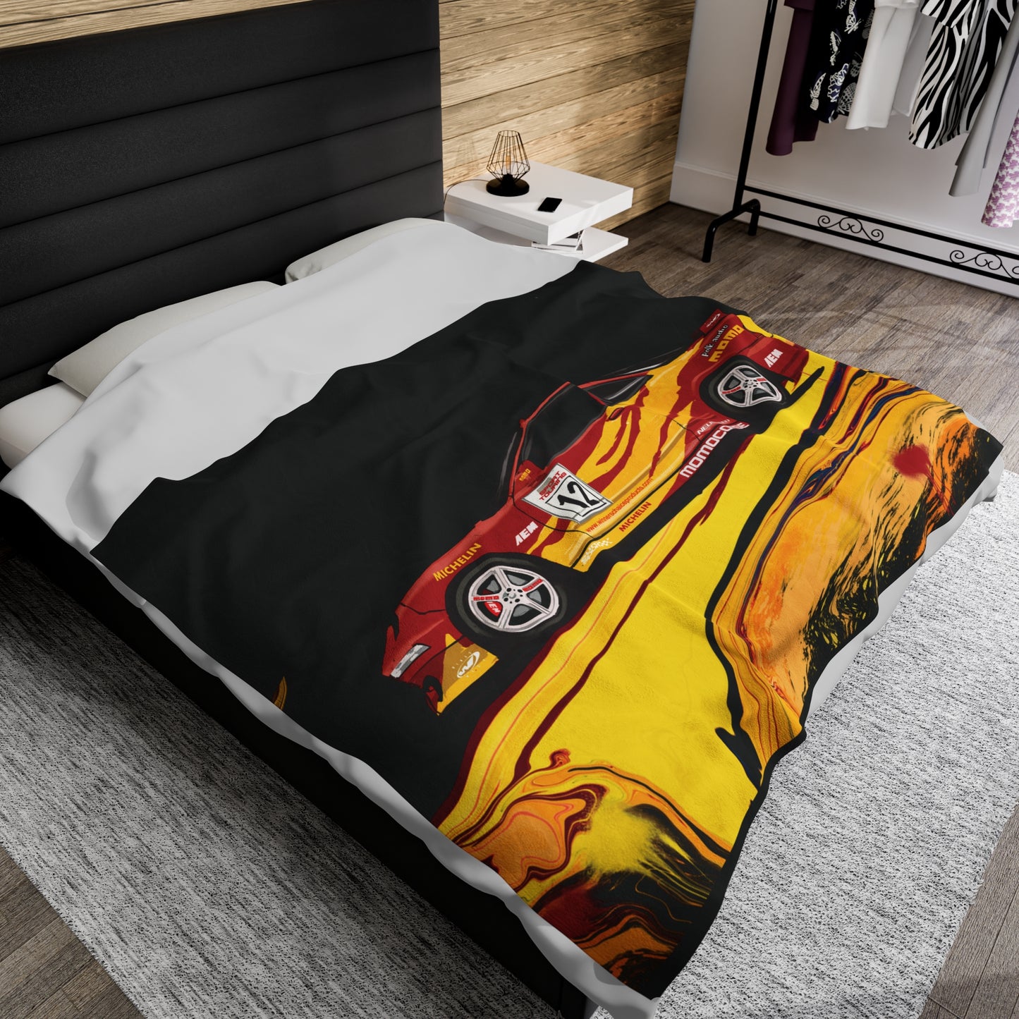 Fast and furious Acura Integra Monica Velveteen Plush Blanket