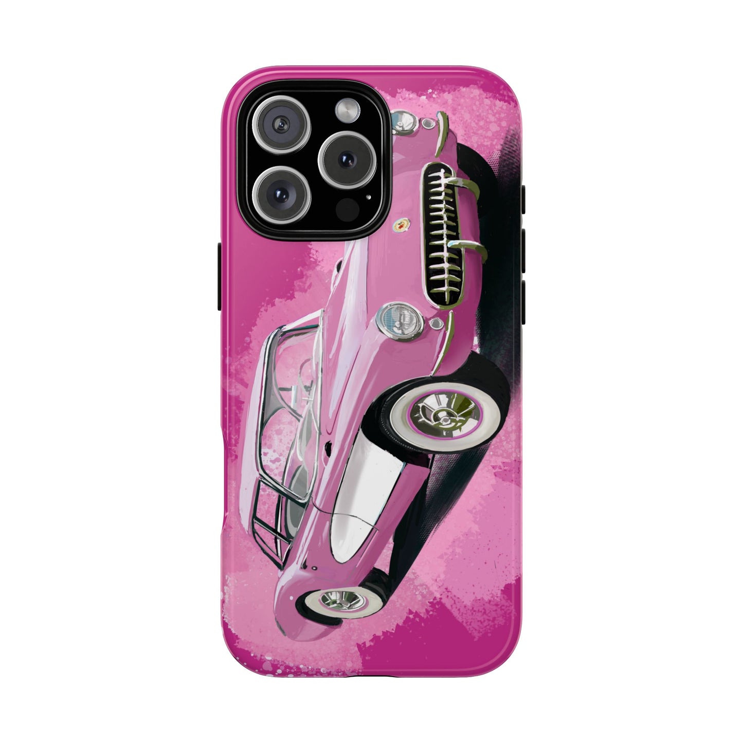 Pink Corvette Case iPhone 16 15 14 13 12 11 Pro max Samsung Galaxy Pixel Tough