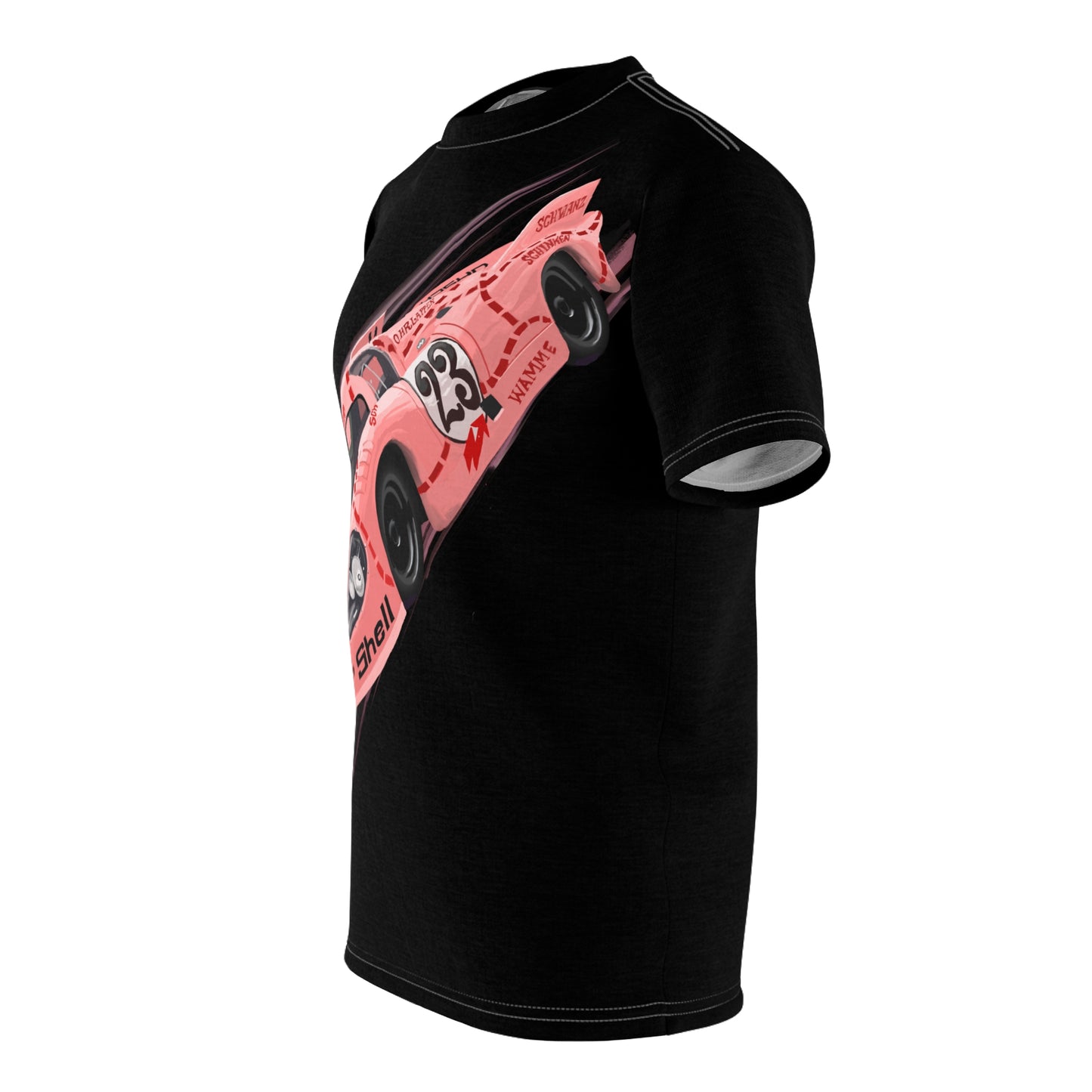 917k pink pig race car Cut & Sew T-shirt (AOP)