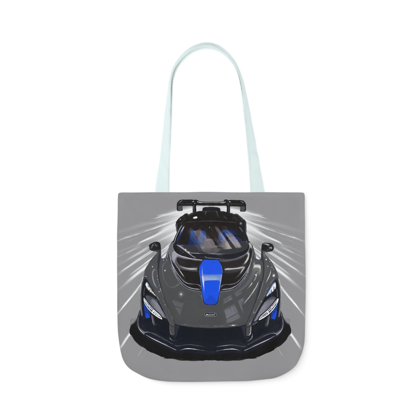 Grey McLaren Senna Canvas Tote Bag, 5-Color Straps