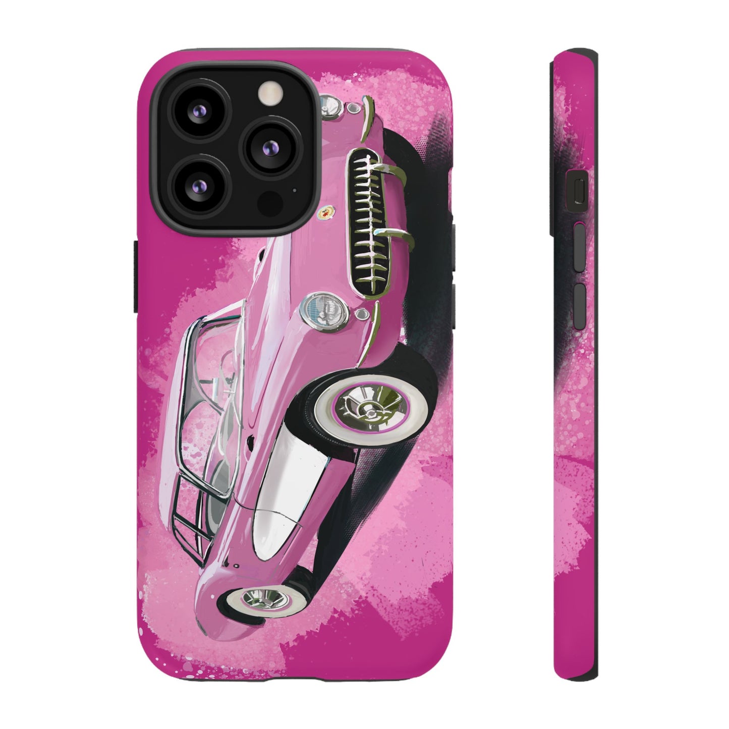 Pink Corvette Case iPhone 16 15 14 13 12 11 Pro max Samsung Galaxy Pixel Tough