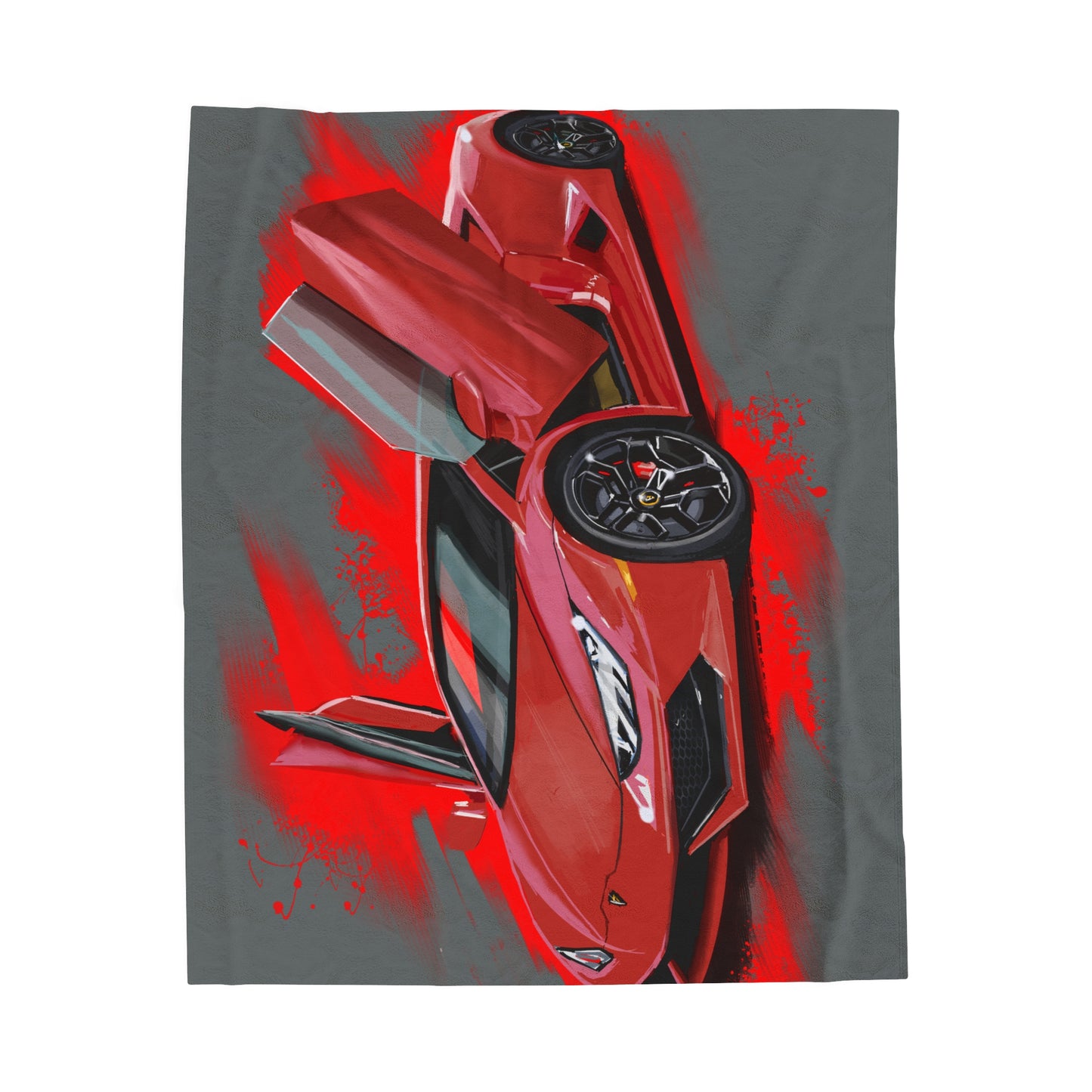 Red Lamborghini huracan  Velveteen Plush Blanket