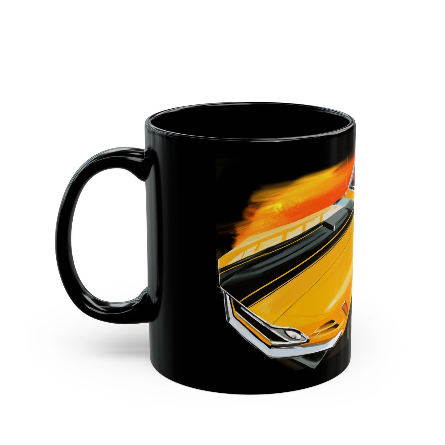 69-70 boss 302 fastback mustang Black Mug coffee,tea(11oz, 15oz)