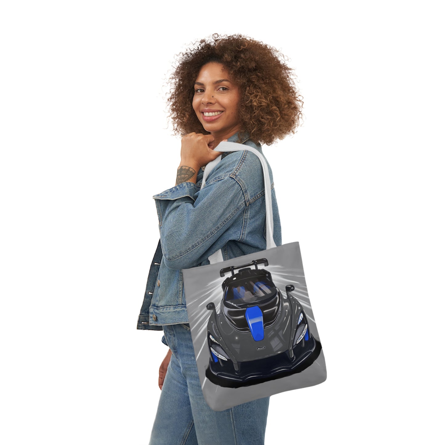 Grey McLaren Senna Canvas Tote Bag, 5-Color Straps