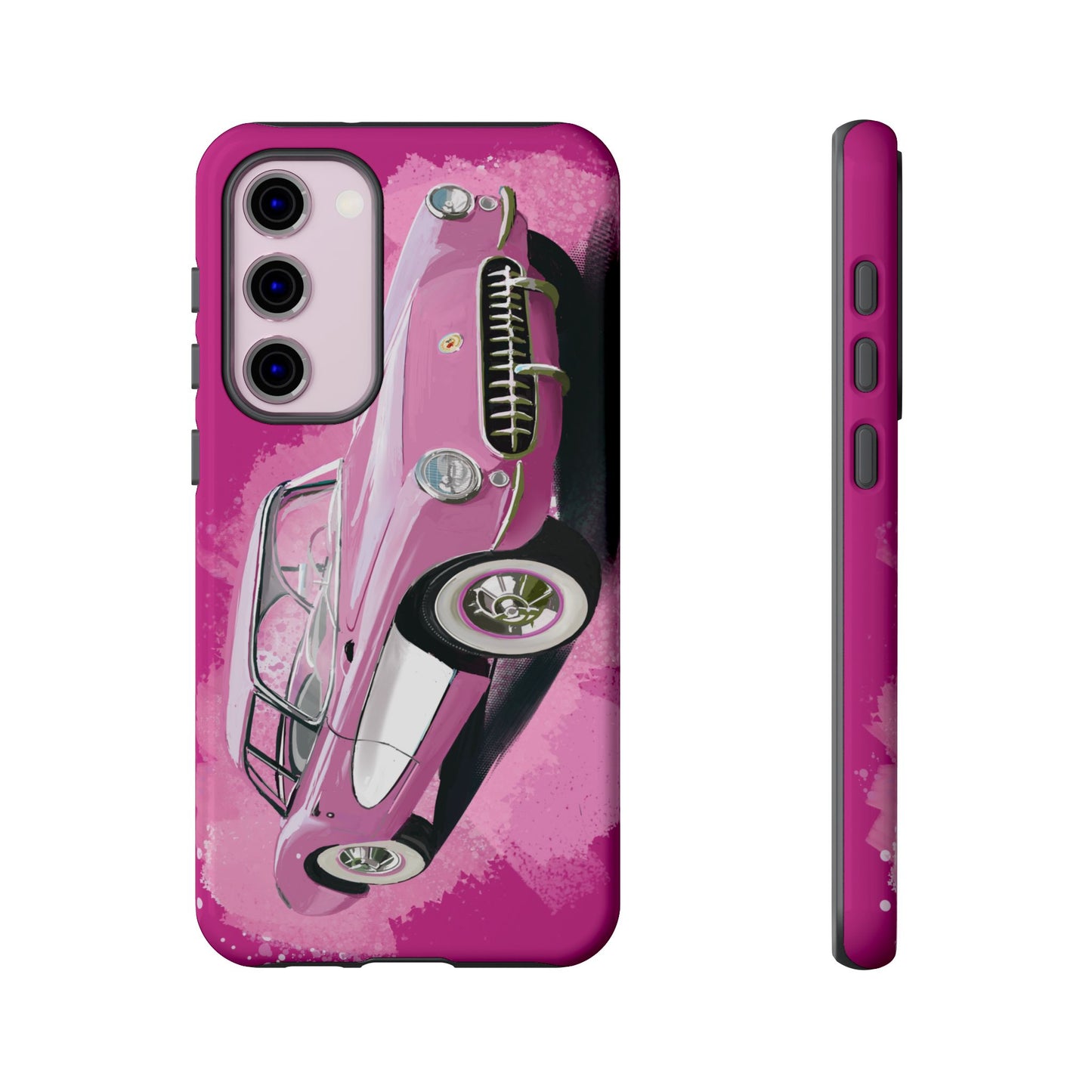 Pink Corvette Case iPhone 16 15 14 13 12 11 Pro max Samsung Galaxy Pixel Tough