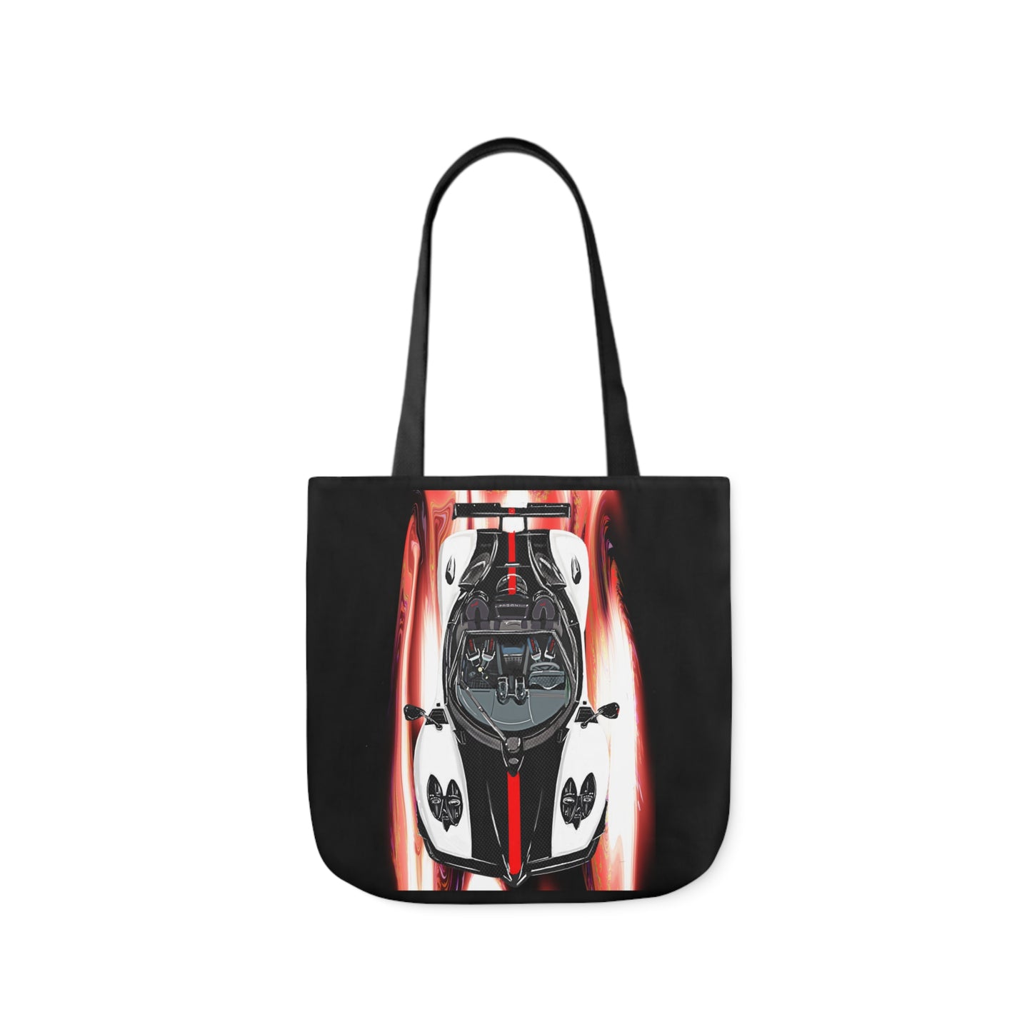 White Pagani Zonda R Canvas Tote Bag, 5-Color Straps