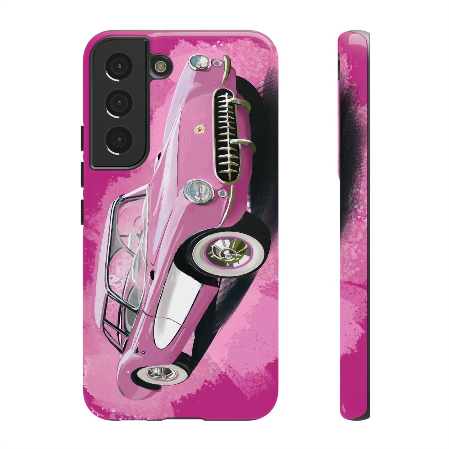 Pink Corvette Case iPhone 16 15 14 13 12 11 Pro max Samsung Galaxy Pixel Tough