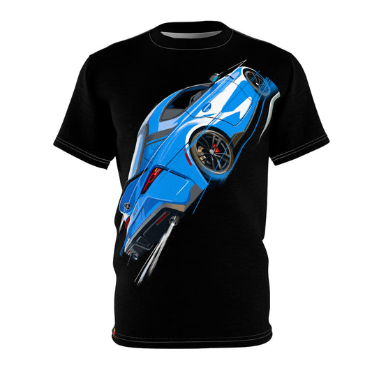 Blue Toyota Supra JDM Unisex Cut & Sew tshirt (AOP)