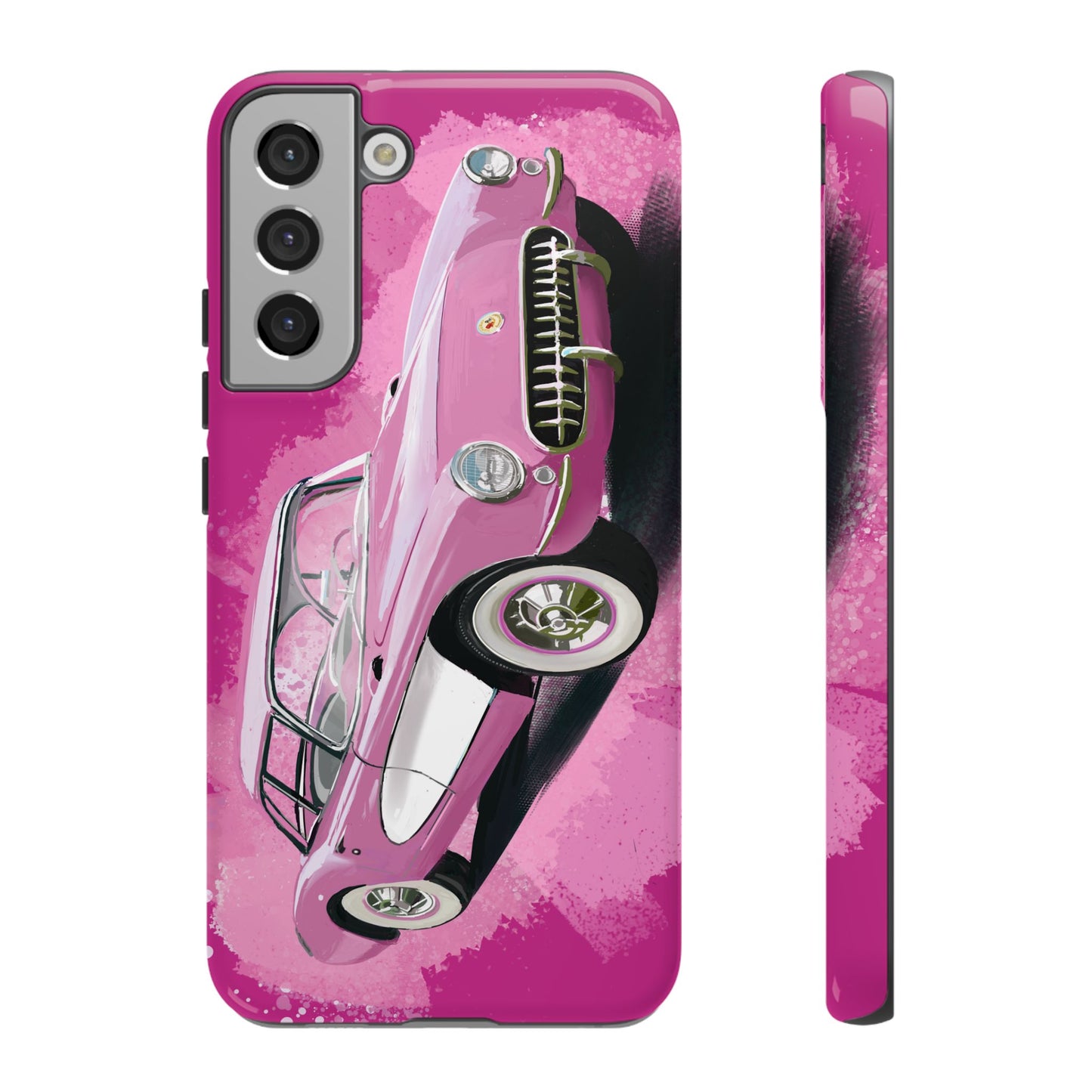 Pink Corvette Case iPhone 16 15 14 13 12 11 Pro max Samsung Galaxy Pixel Tough