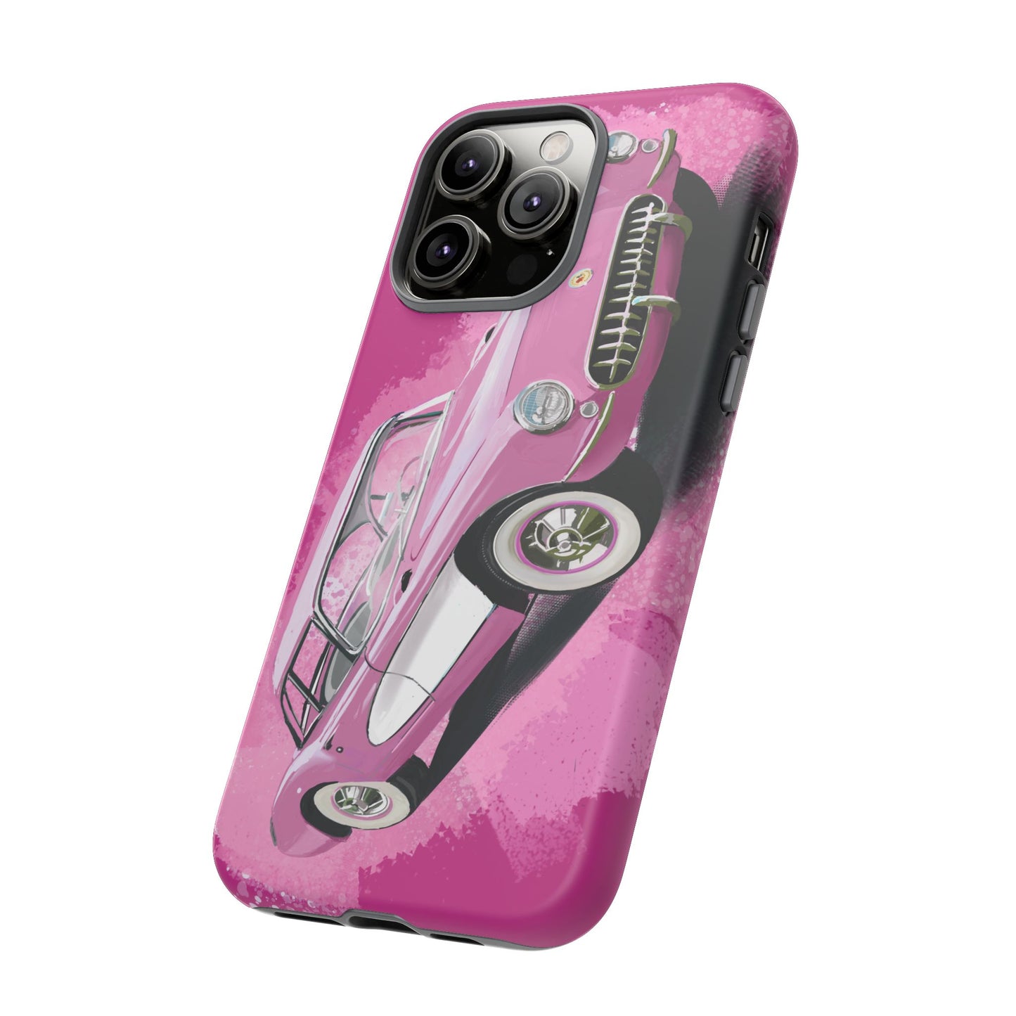 Pink Corvette Case iPhone 16 15 14 13 12 11 Pro max Samsung Galaxy Pixel Tough