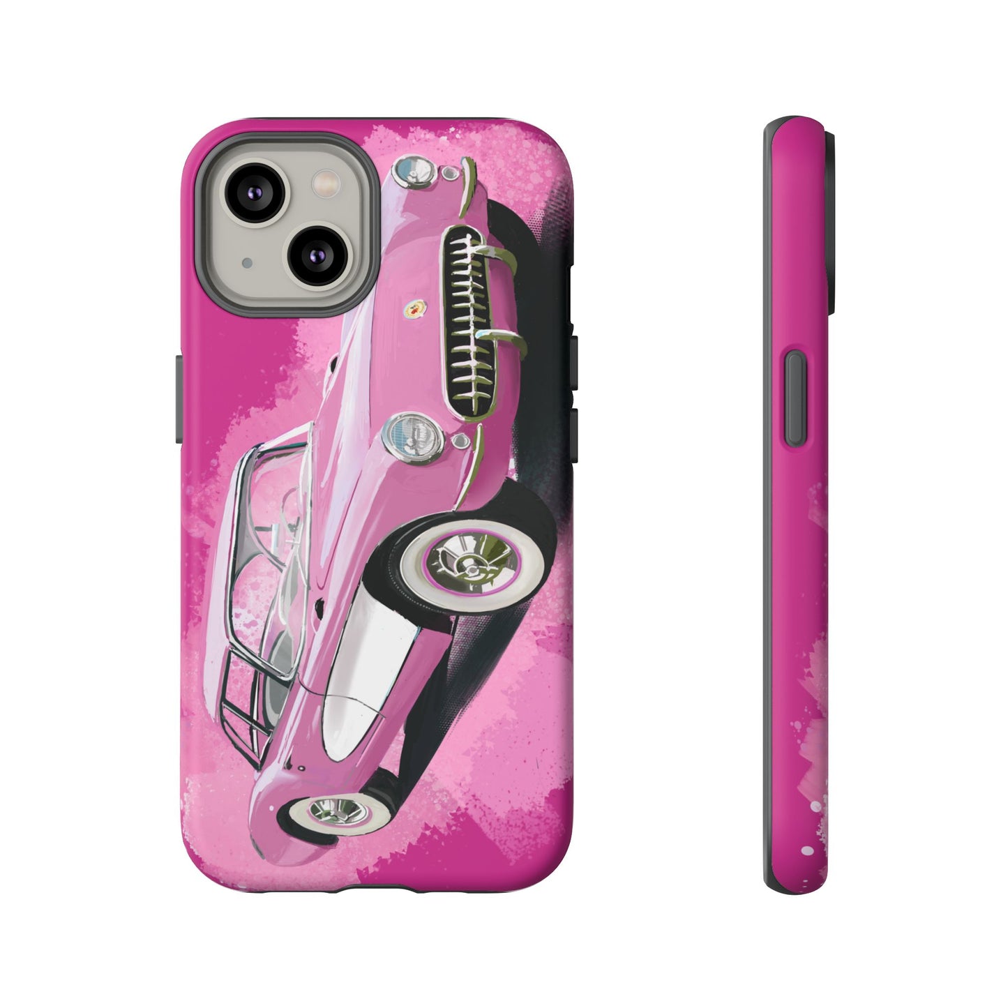 Pink Corvette Case iPhone 16 15 14 13 12 11 Pro max Samsung Galaxy Pixel Tough