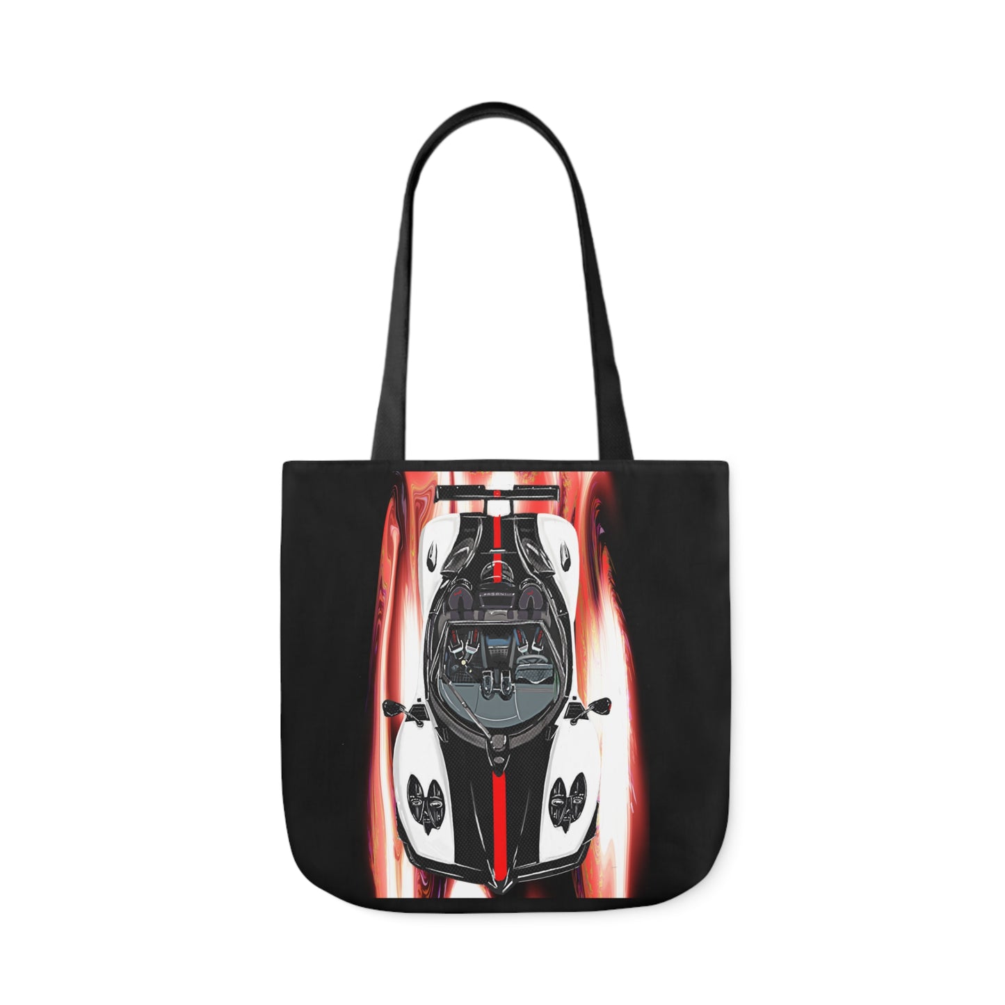 White Pagani Zonda R Canvas Tote Bag, 5-Color Straps