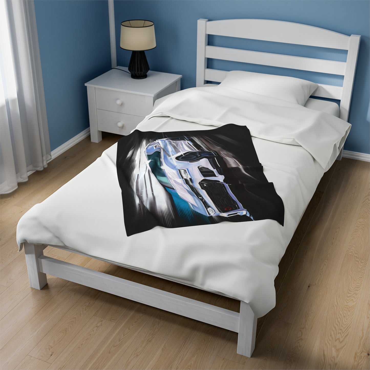 White Camaro Zl1 Velveteen Plush Blanket