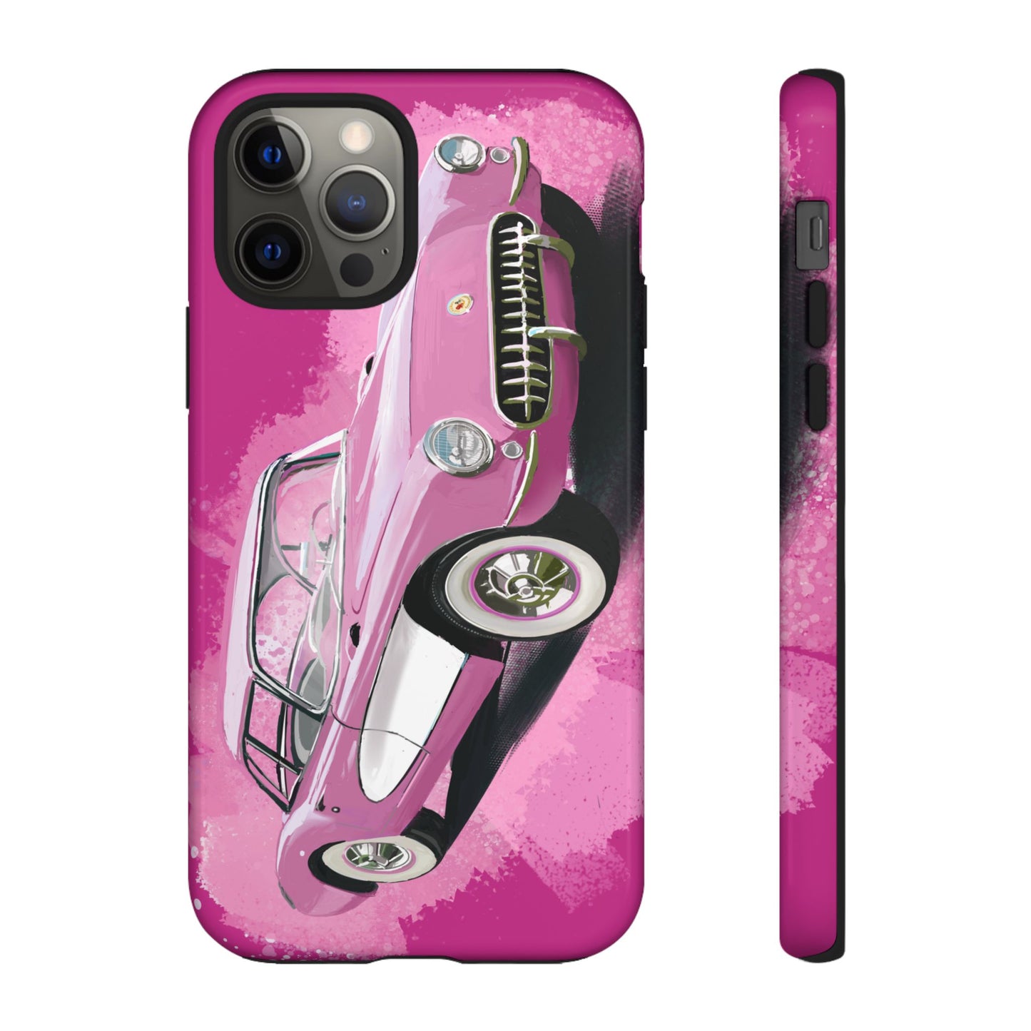 Pink Corvette Case iPhone 16 15 14 13 12 11 Pro max Samsung Galaxy Pixel Tough