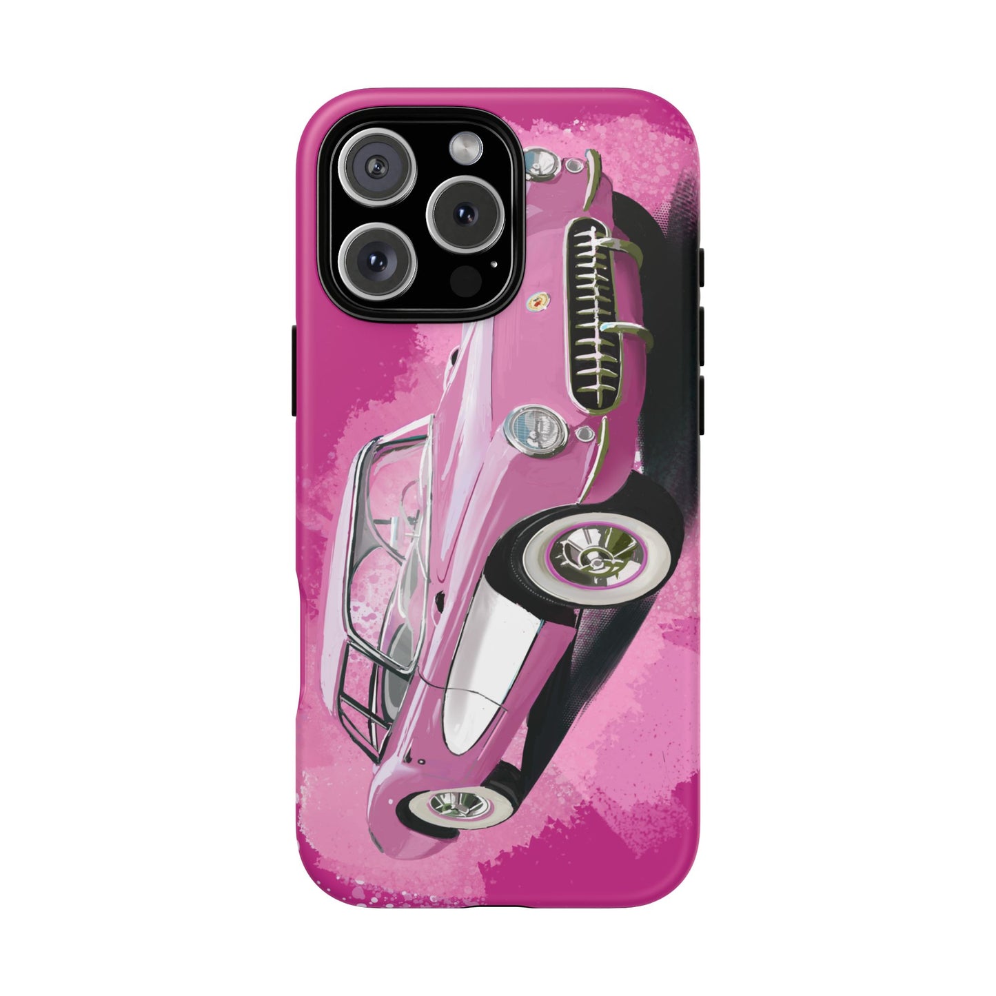 Pink Corvette Case iPhone 16 15 14 13 12 11 Pro max Samsung Galaxy Pixel Tough