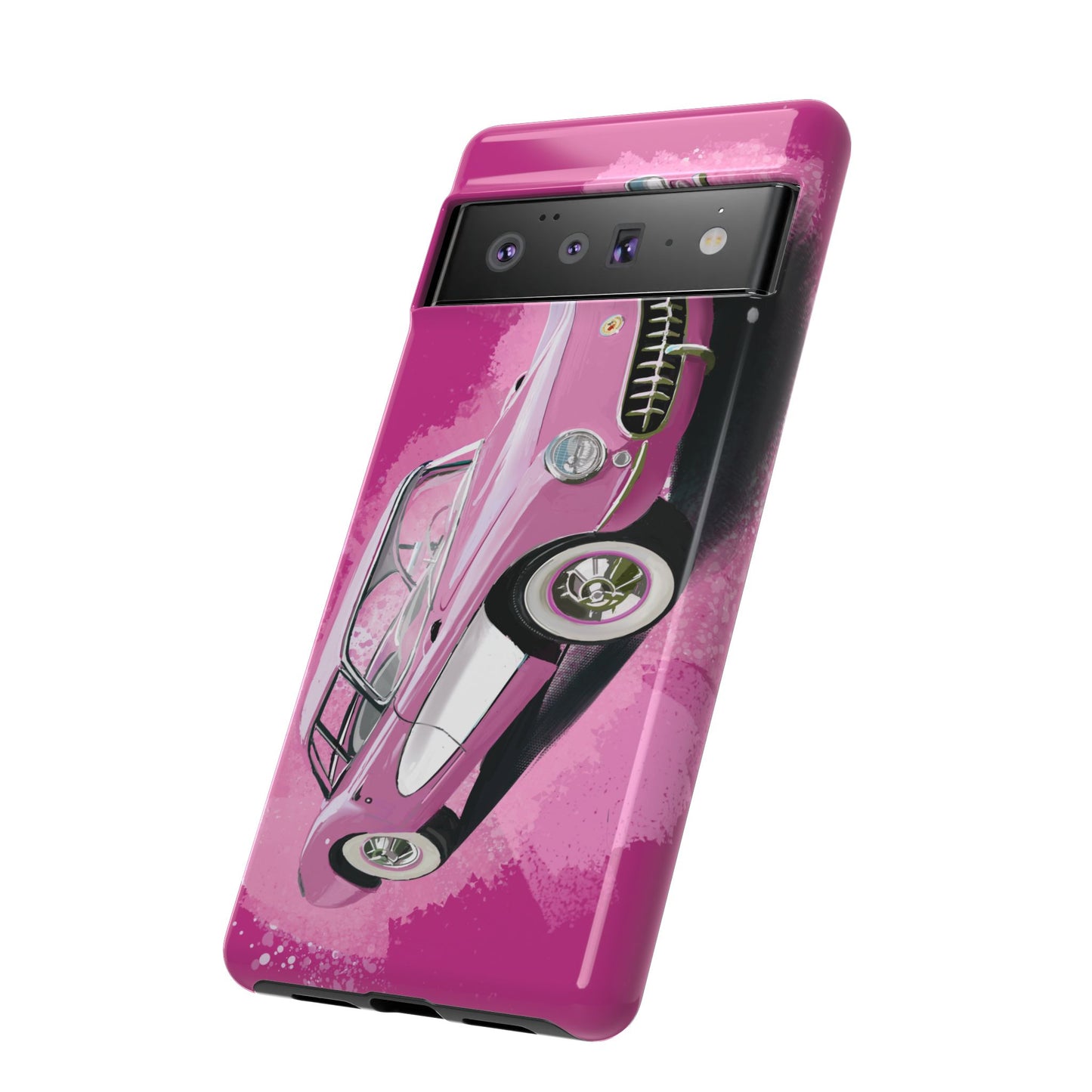 Pink Corvette Case iPhone 16 15 14 13 12 11 Pro max Samsung Galaxy Pixel Tough