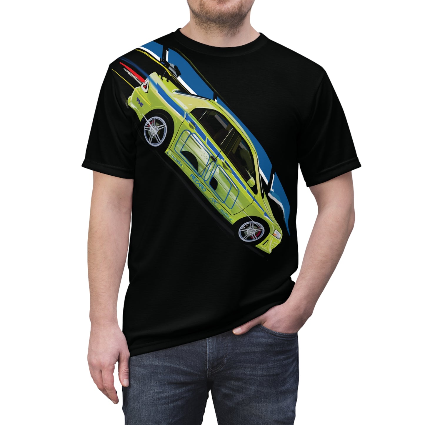 Mitsubishi lancer evolution fast & Furious Unisex T-shirt (AOP)