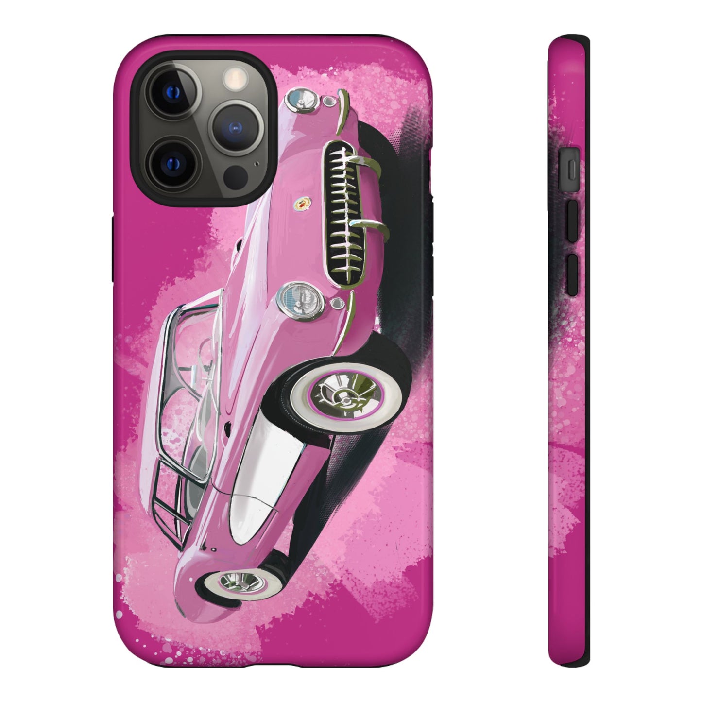 Pink Corvette Case iPhone 16 15 14 13 12 11 Pro max Samsung Galaxy Pixel Tough