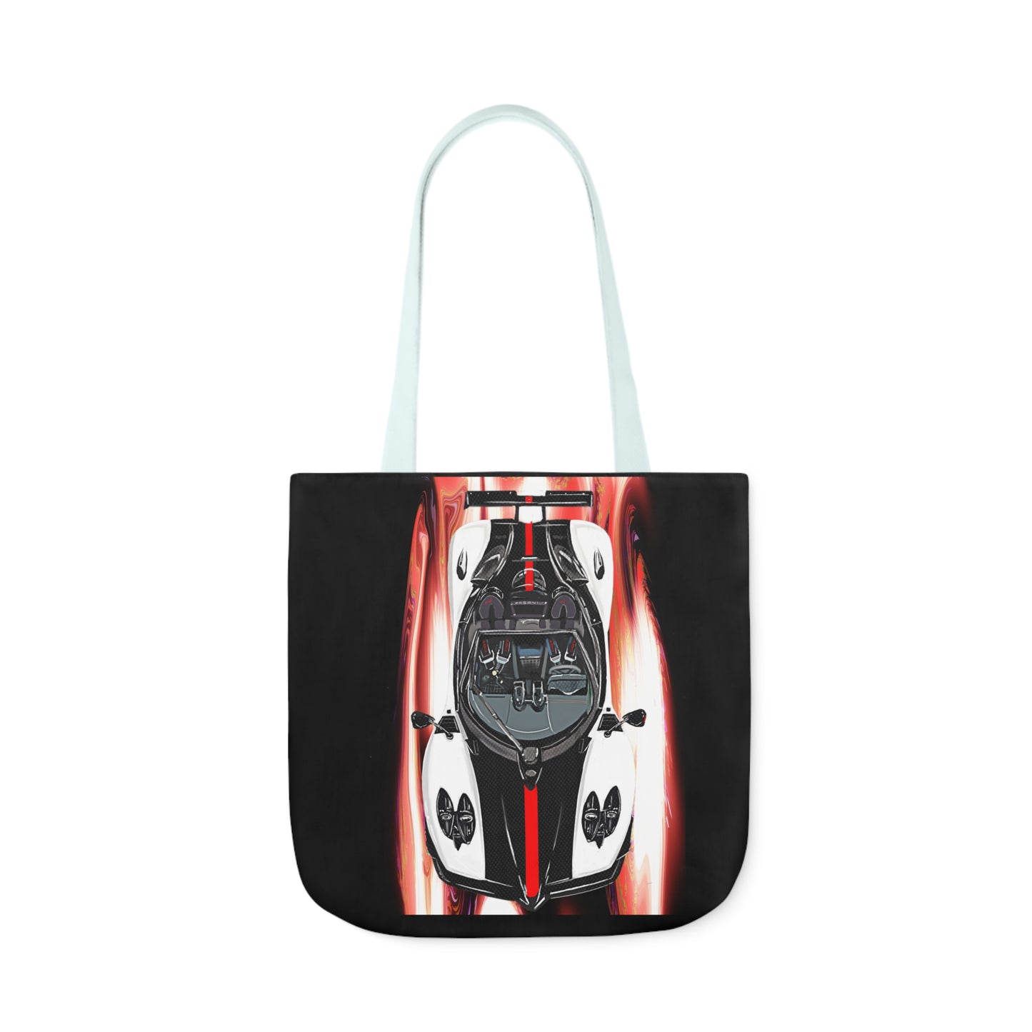 White Pagani Zonda R Canvas Tote Bag, 5-Color Straps