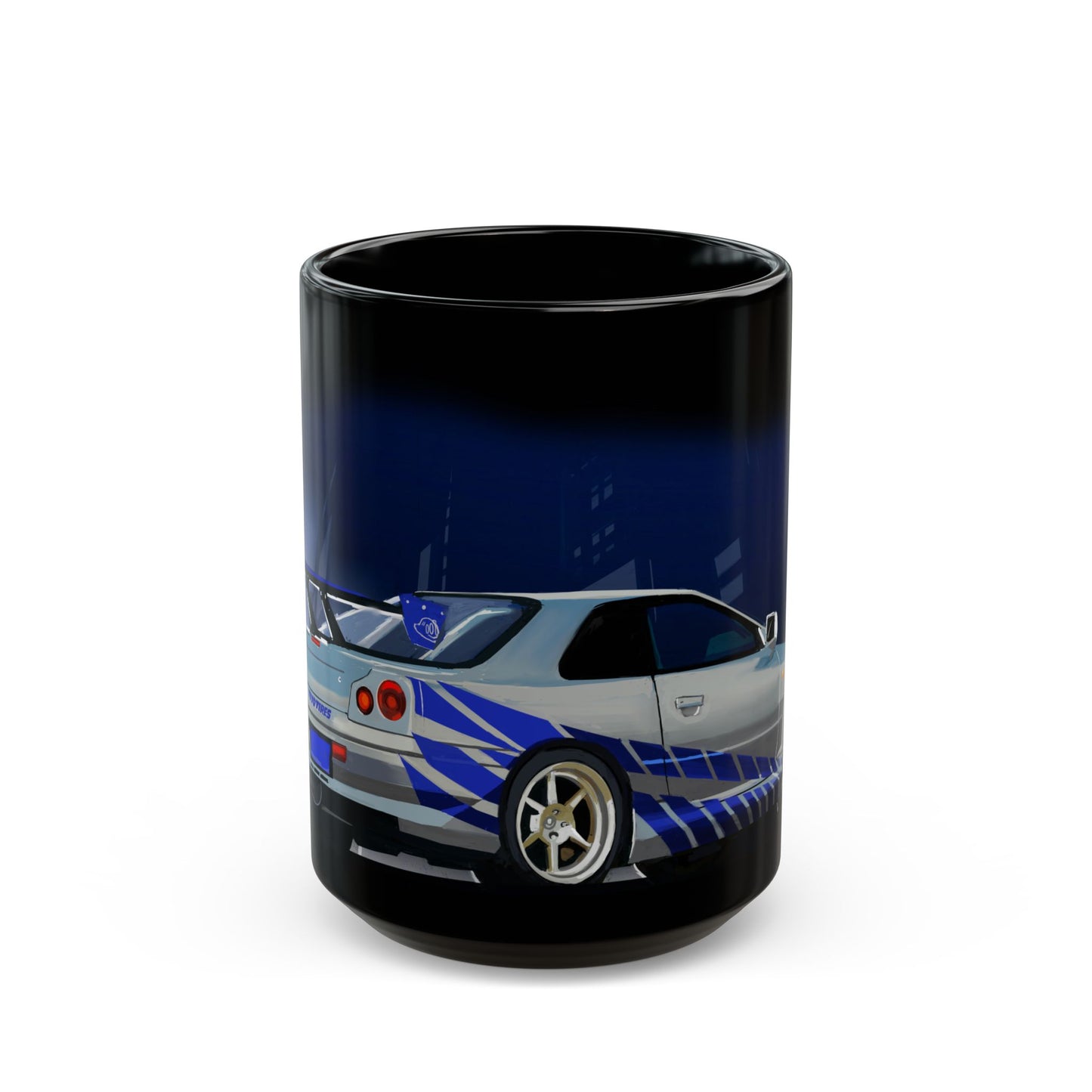 Fast & Furious Brian‘s Nissan Skyline R34 GTR Black Coffee Tea Mug (11oz, 15oz)