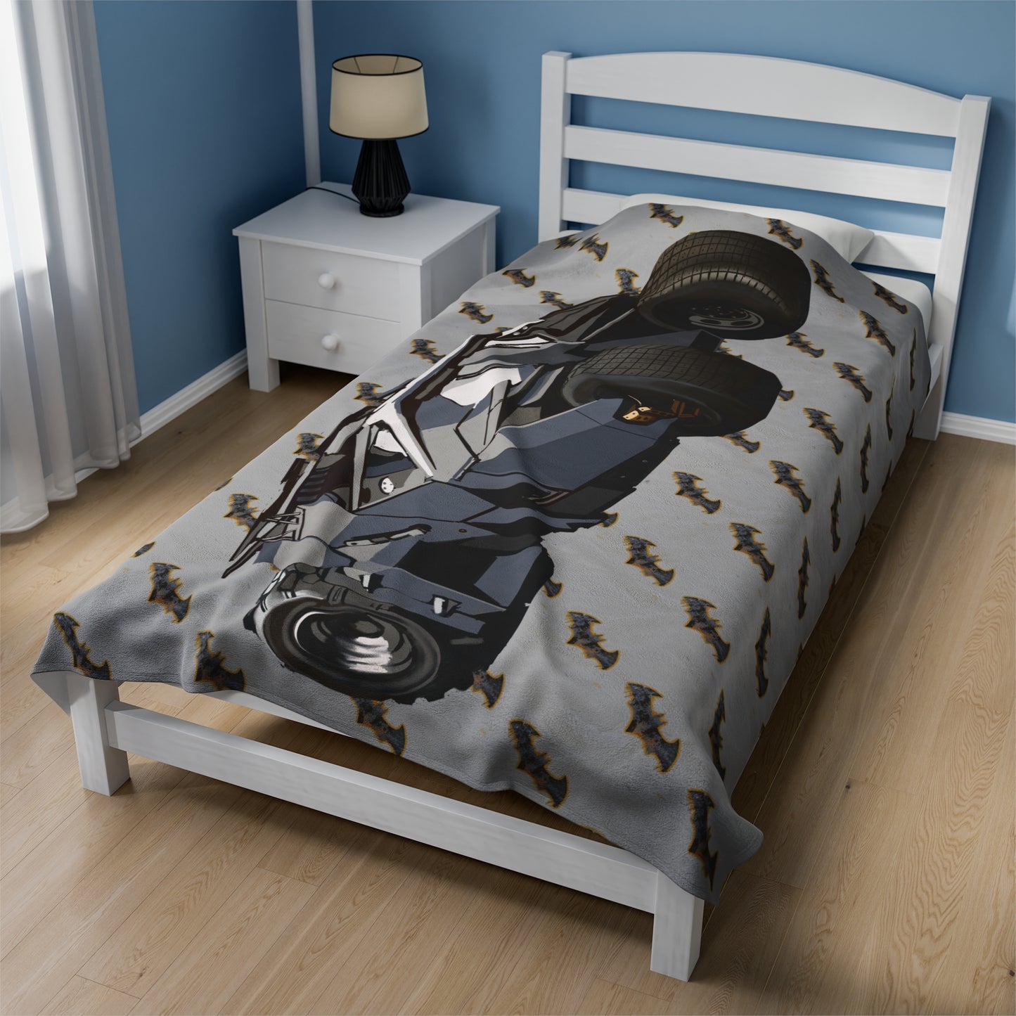 Batmobile Tumbler Batman blanket throw Gray Velveteen Microfiber Blanket