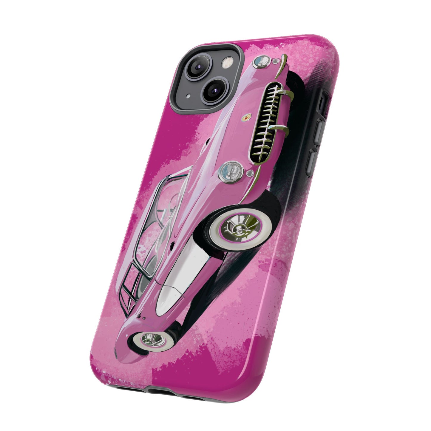 Pink Corvette Case iPhone 16 15 14 13 12 11 Pro max Samsung Galaxy Pixel Tough