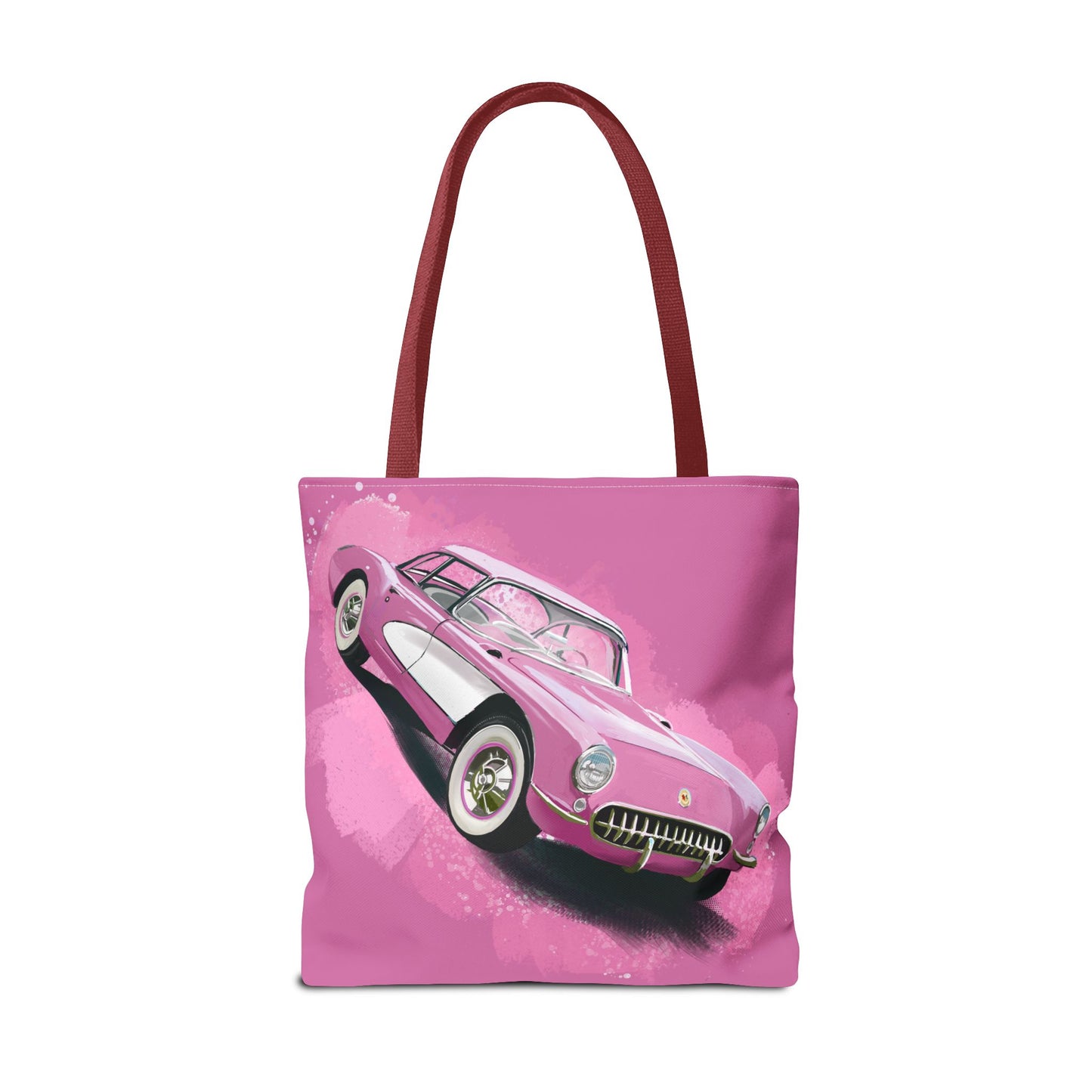 57 pink Corvette Tote Bag shopping Library Carry(AOP) brand new