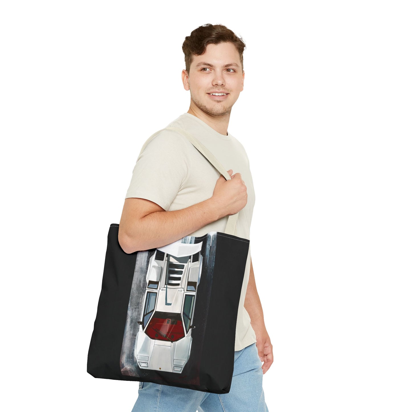 Lamborghini Countach  Library Carry Tote Bag (AOP)