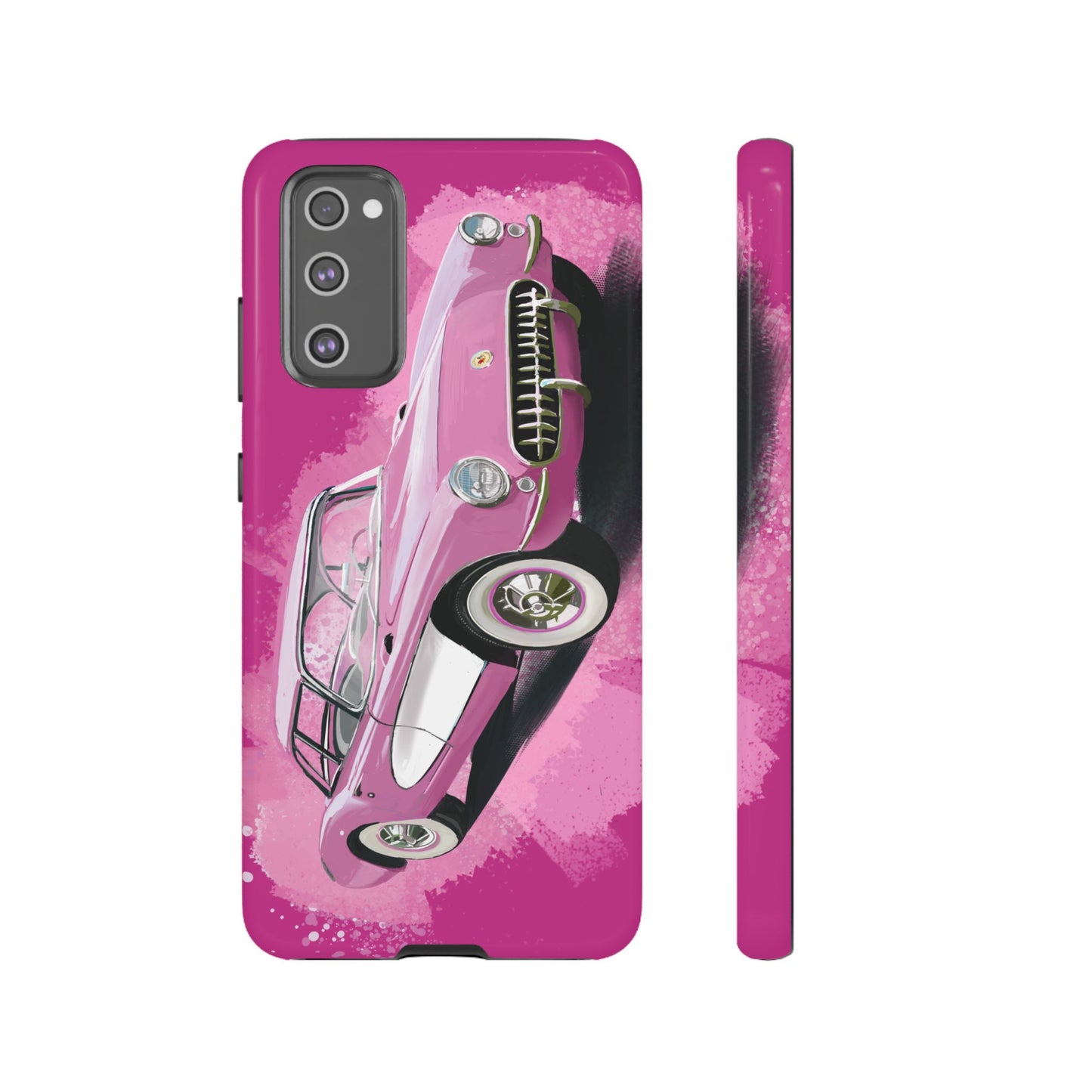 Pink Corvette Case iPhone 16 15 14 13 12 11 Pro max Samsung Galaxy Pixel Tough