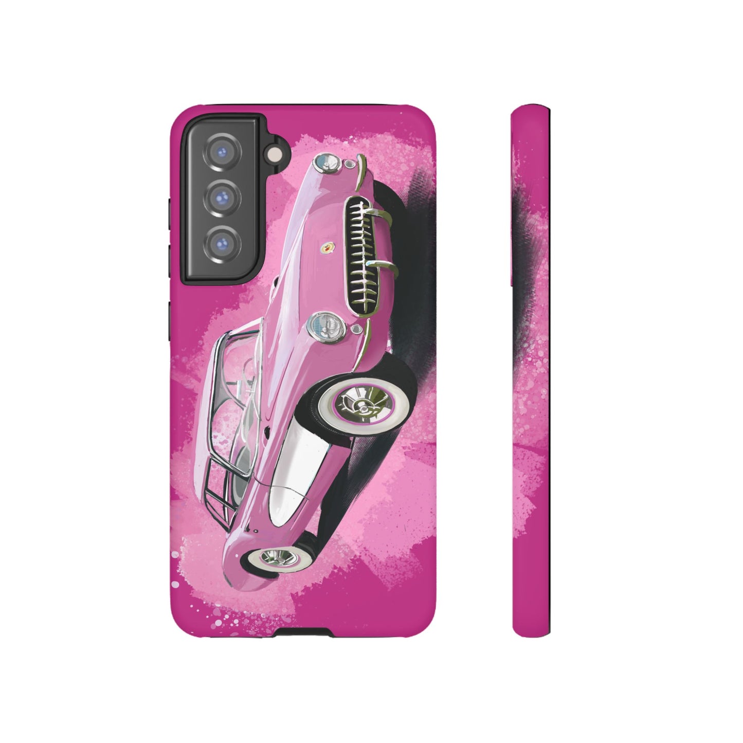 Pink Corvette Case iPhone 16 15 14 13 12 11 Pro max Samsung Galaxy Pixel Tough