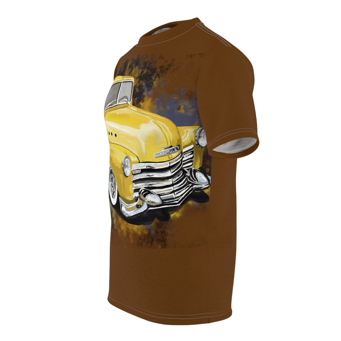 57 yellow Chevrolet truck dad gift Unisex Cut & Sew tshirt (AOP)