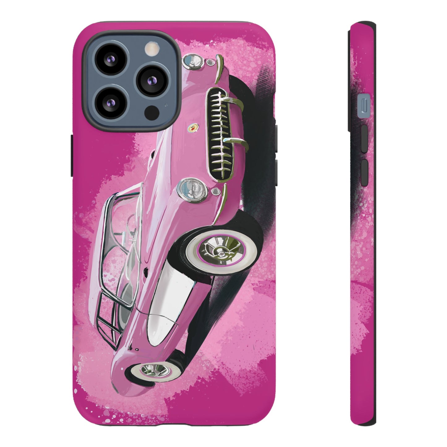 Pink Corvette Case iPhone 16 15 14 13 12 11 Pro max Samsung Galaxy Pixel Tough