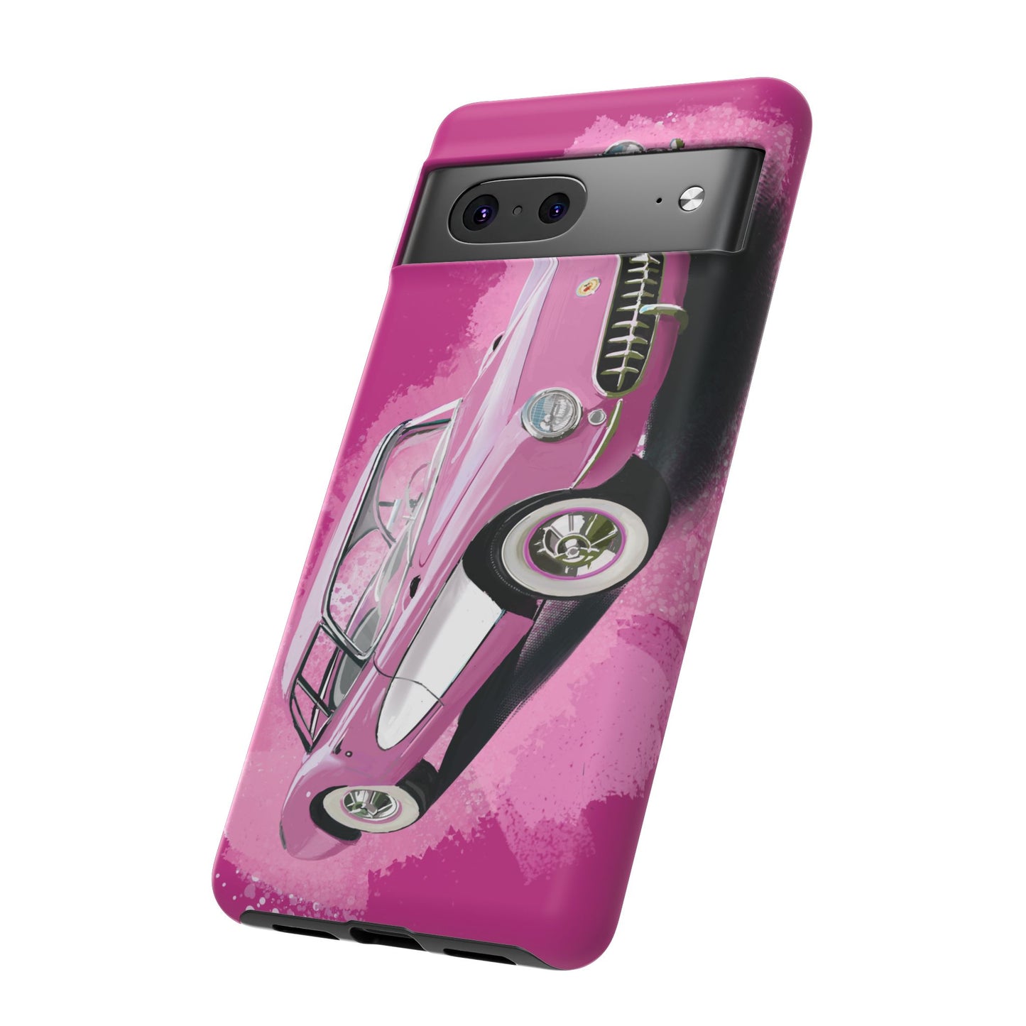 Pink Corvette Case iPhone 16 15 14 13 12 11 Pro max Samsung Galaxy Pixel Tough