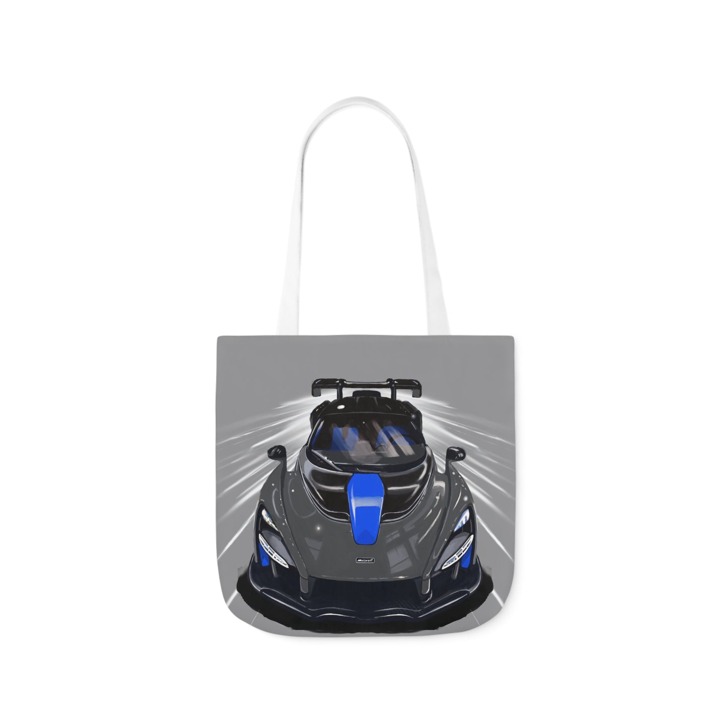 Grey McLaren Senna Canvas Tote Bag, 5-Color Straps