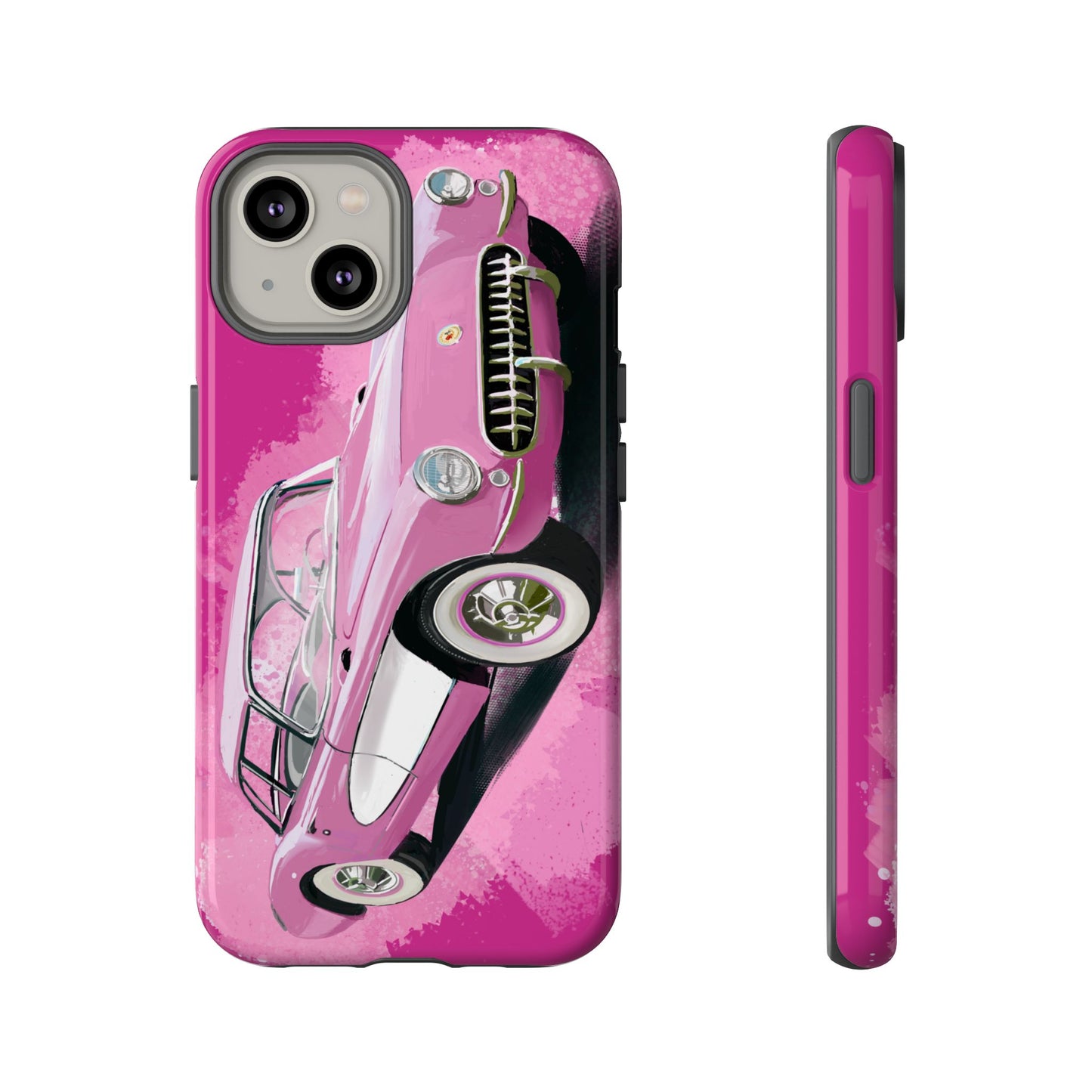 Pink Corvette Case iPhone 16 15 14 13 12 11 Pro max Samsung Galaxy Pixel Tough