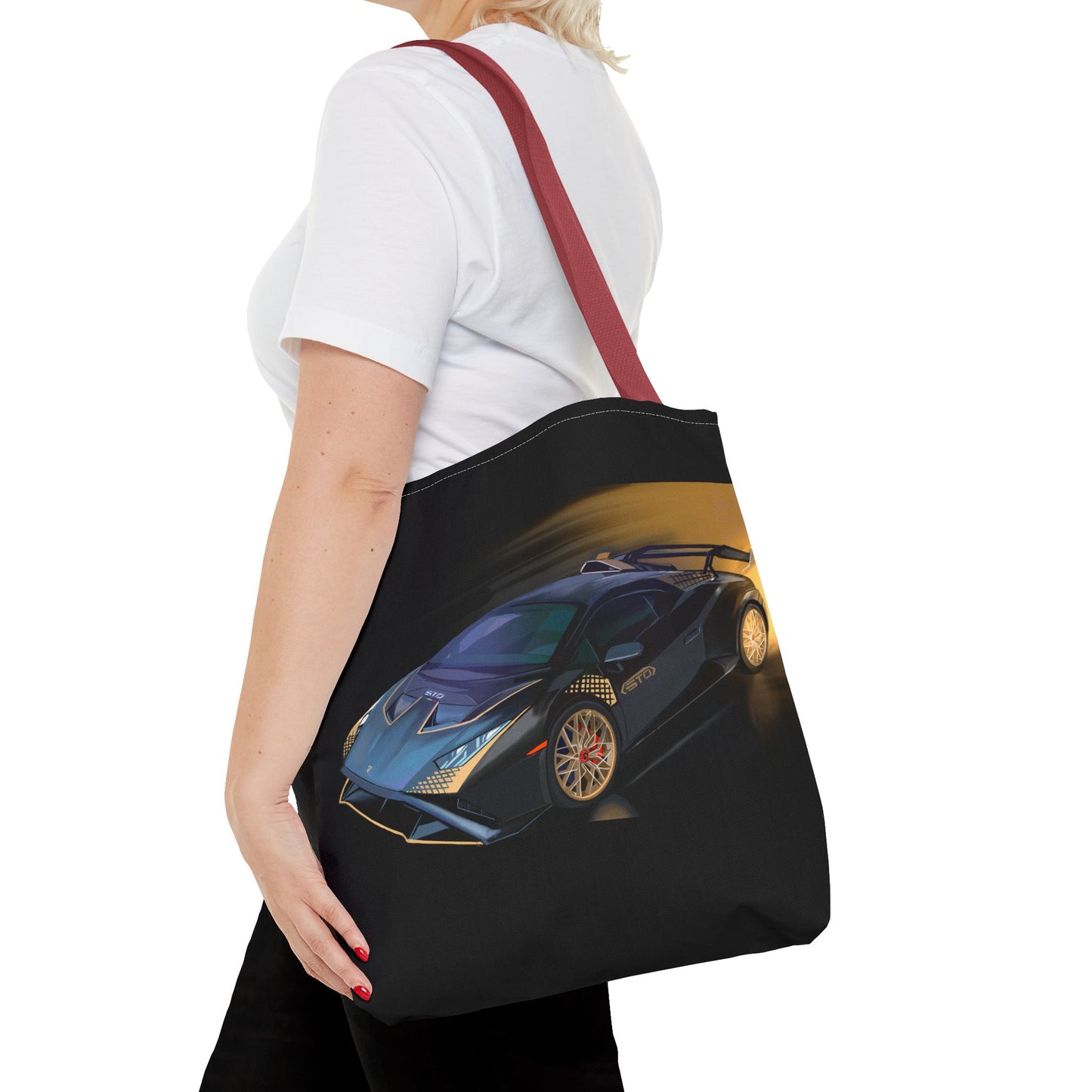 Lamborghini sto tote bag.Shopping Carry Bag (AOP) black new