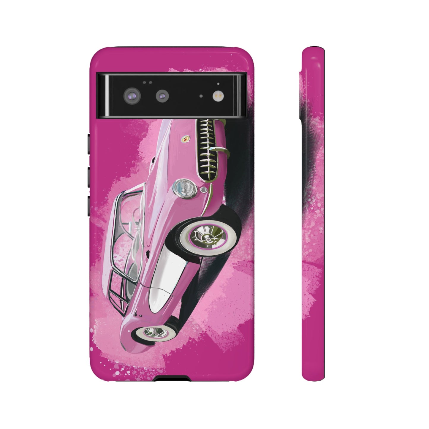 Pink Corvette Case iPhone 16 15 14 13 12 11 Pro max Samsung Galaxy Pixel Tough