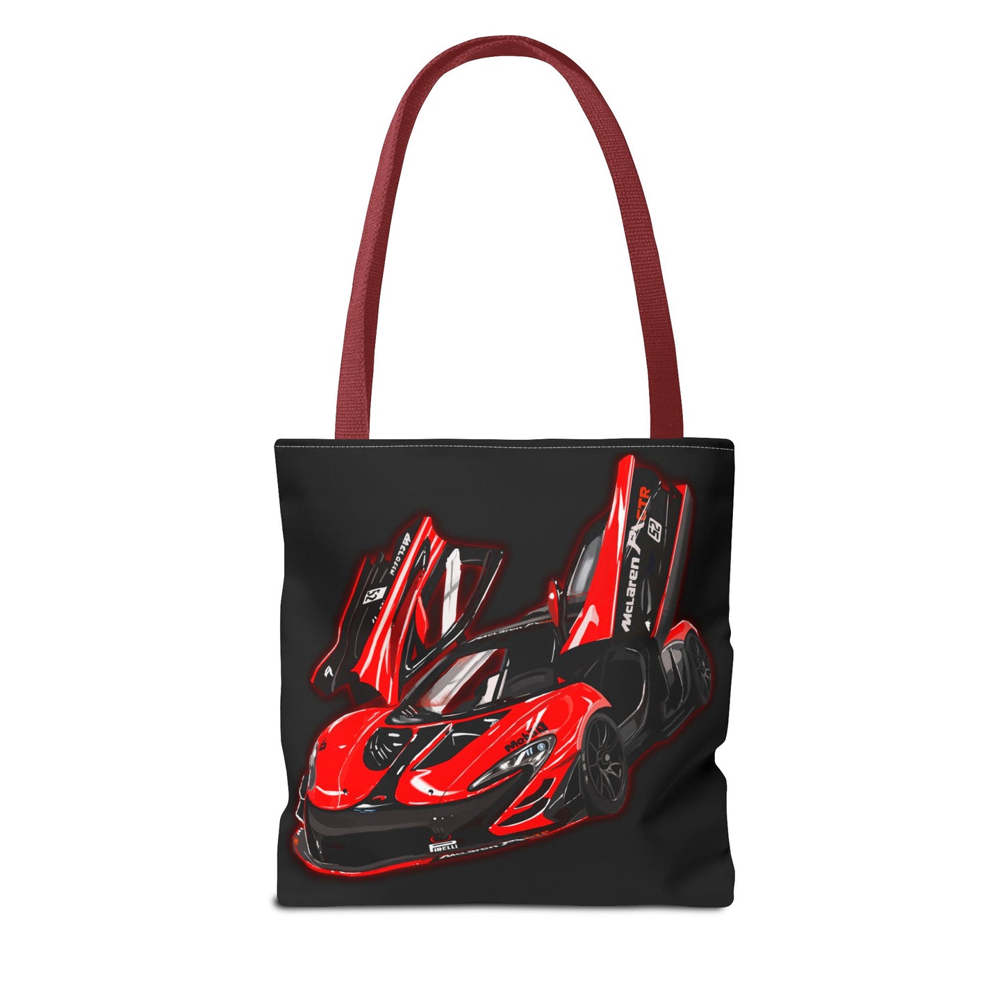 McLaren P1 GTR tote bag, men’s shopping Library Carry Bag (AOP) black