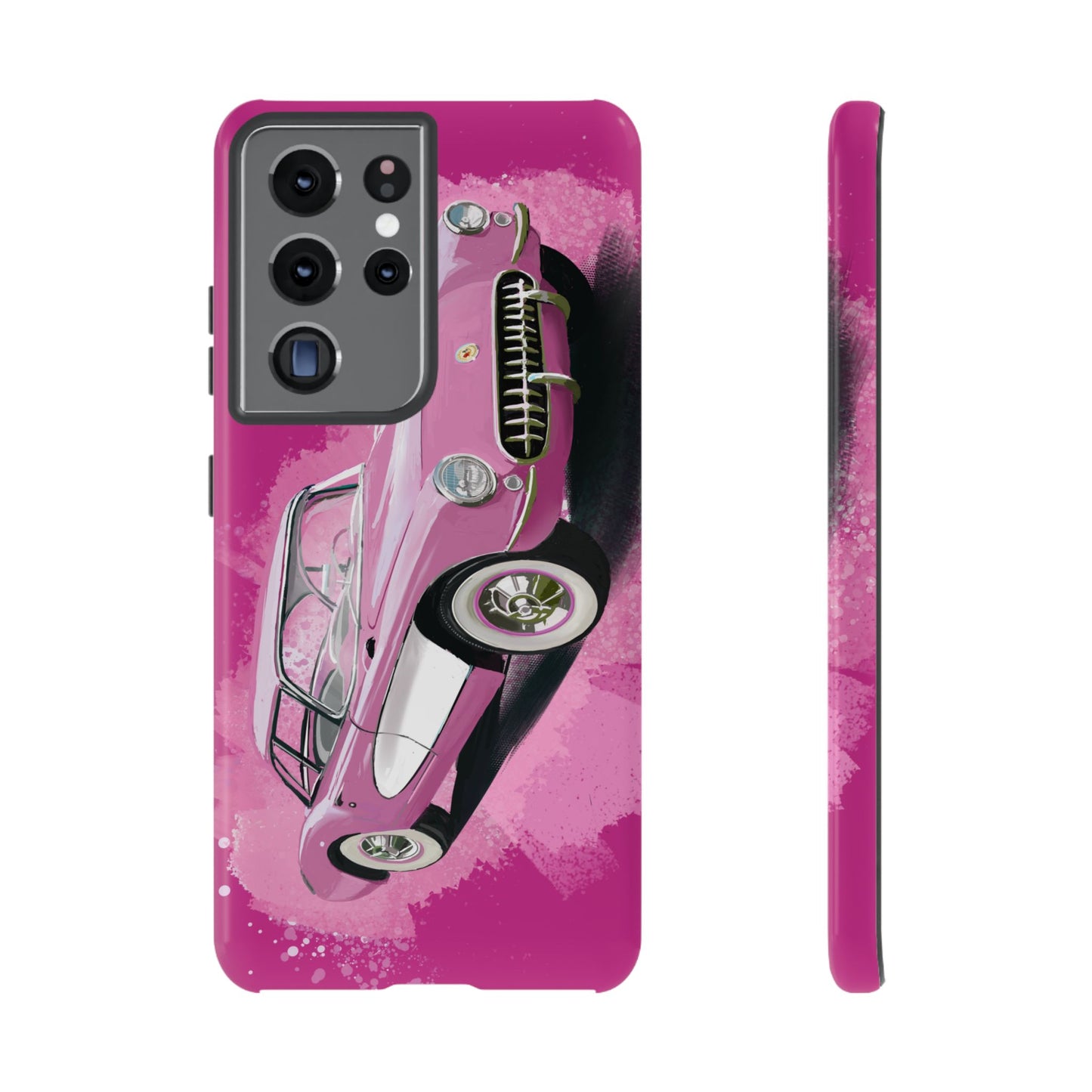 Pink Corvette Case iPhone 16 15 14 13 12 11 Pro max Samsung Galaxy Pixel Tough