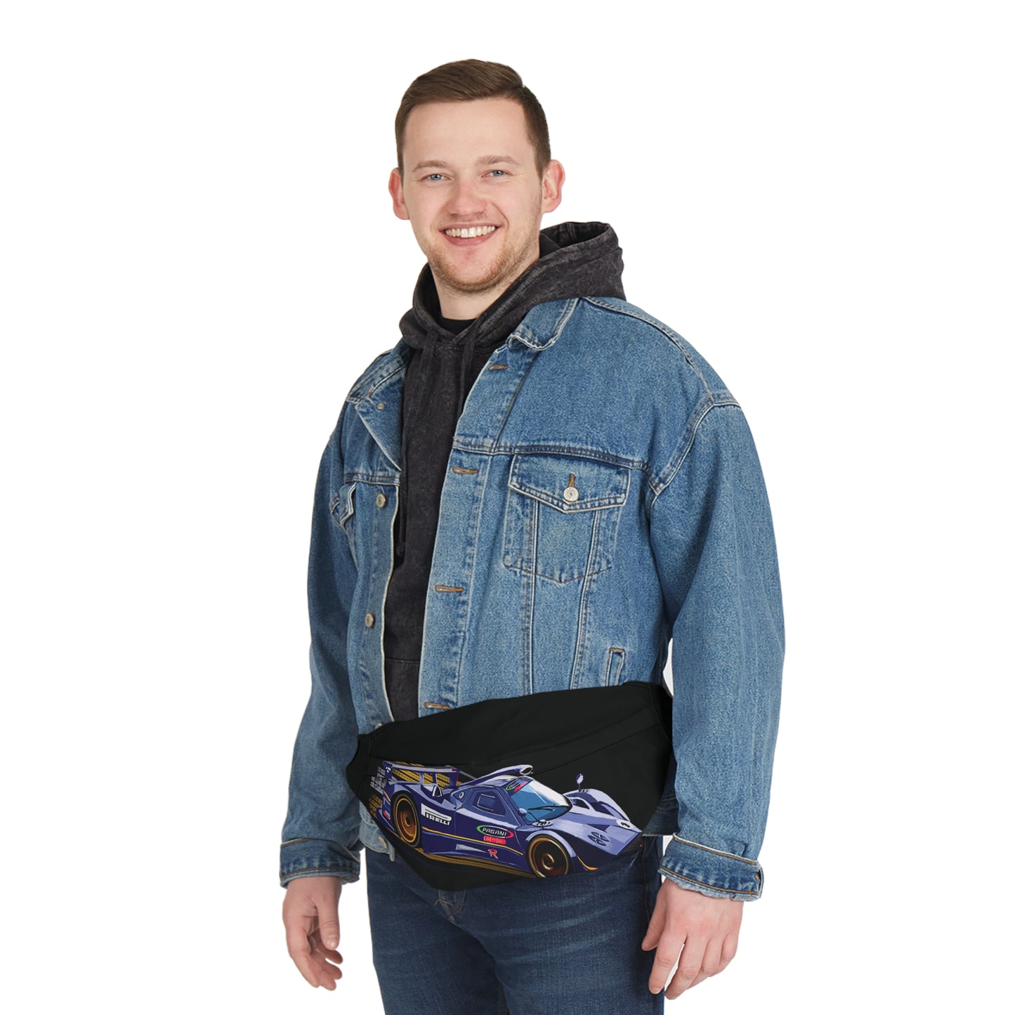 Fanny Pack Men's Bag Crossbody Shoulder Sling Pagani Zonda R racecar Waist Chest