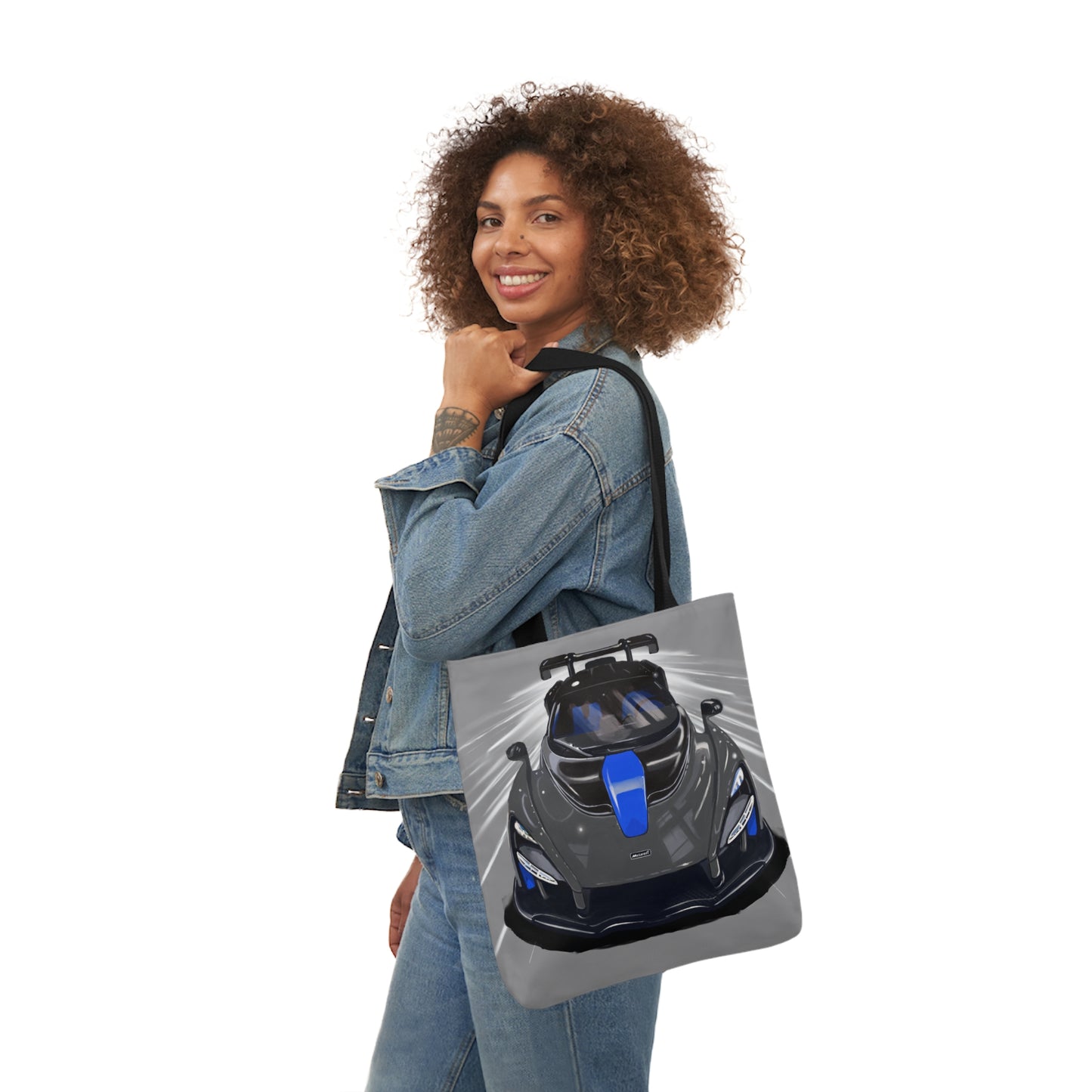 Grey McLaren Senna Canvas Tote Bag, 5-Color Straps