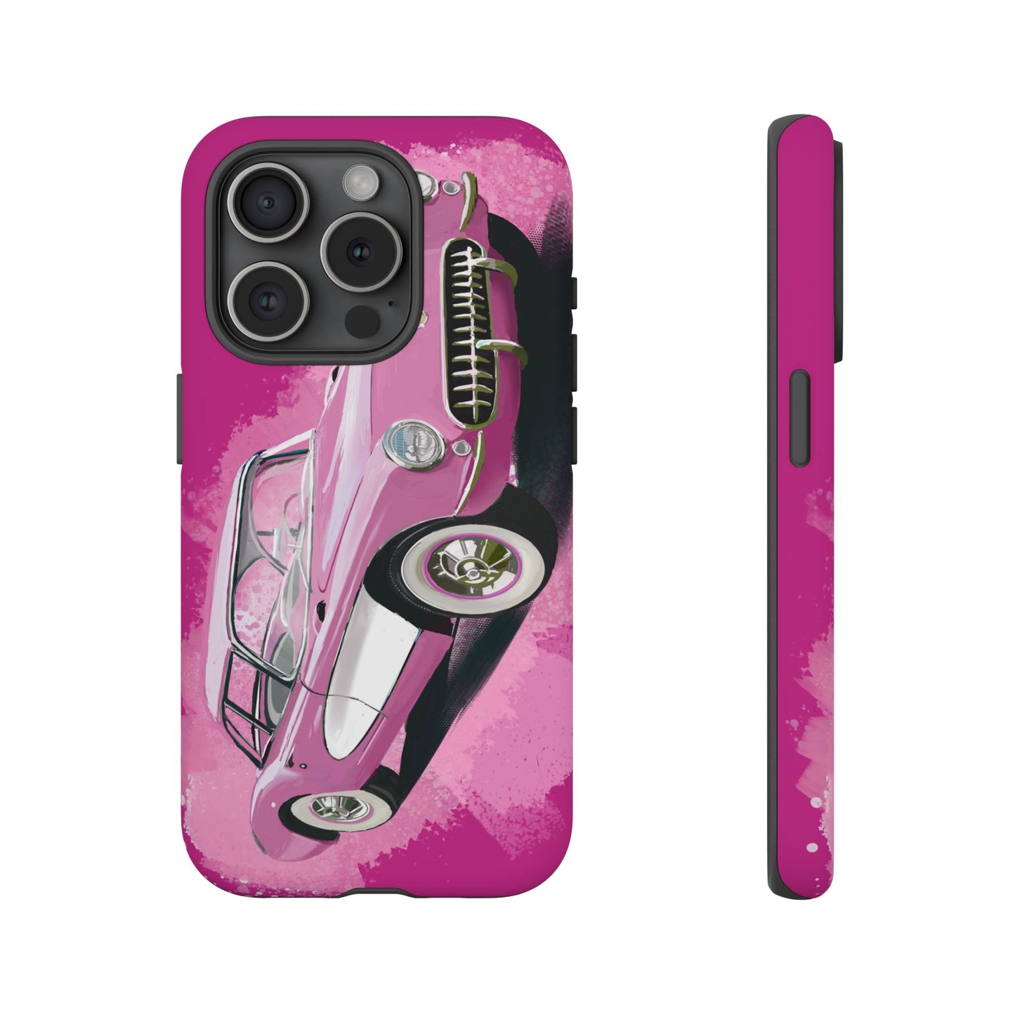 Pink Corvette Case iPhone 16 15 14 13 12 11 Pro max Samsung Galaxy Pixel Tough