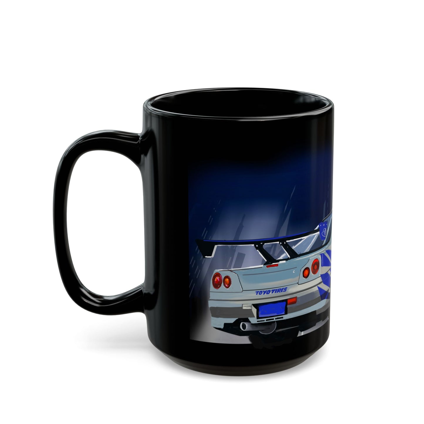 Fast & Furious Brian‘s Nissan Skyline R34 GTR Black Coffee Tea Mug (11oz, 15oz)