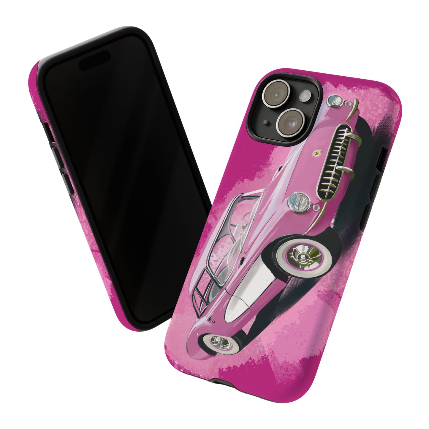 Pink Corvette Case iPhone 16 15 14 13 12 11 Pro max Samsung Galaxy Pixel Tough